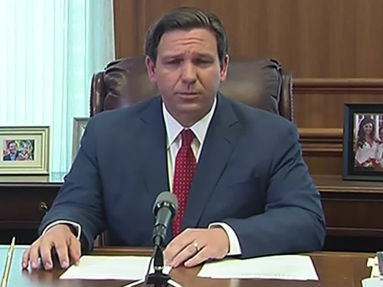 Gov. Ron DeSantis issued a stay-at-home order today. 