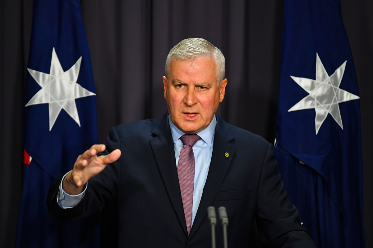 Australian Deputy Prime Minister Michael McCormack speaks to the media during a news conference at Parliament House in Canberra, on Friday, October 2.