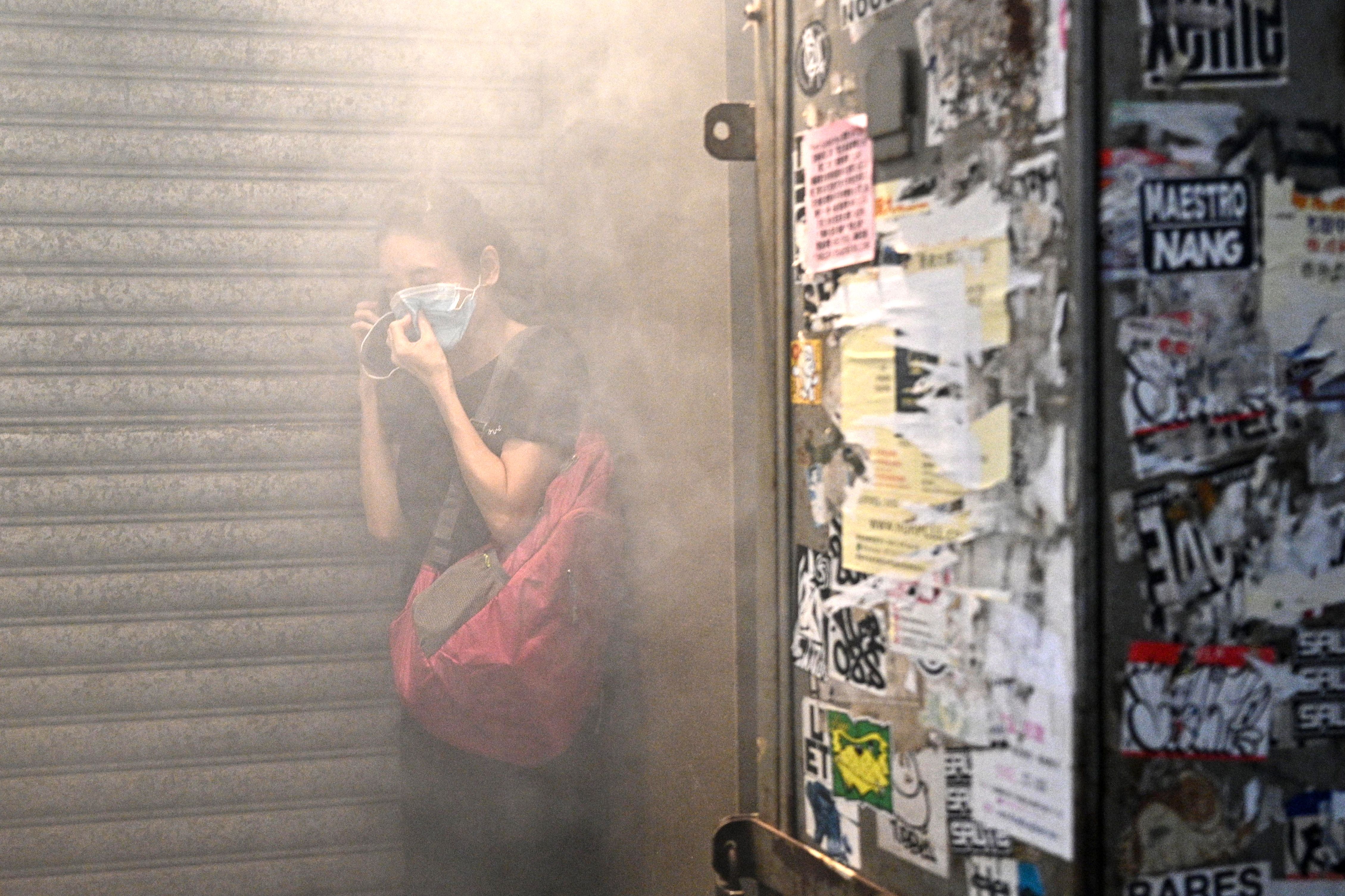 Hong Kong riot police fired tear gas and water cannons at the pro-democracy protesters.