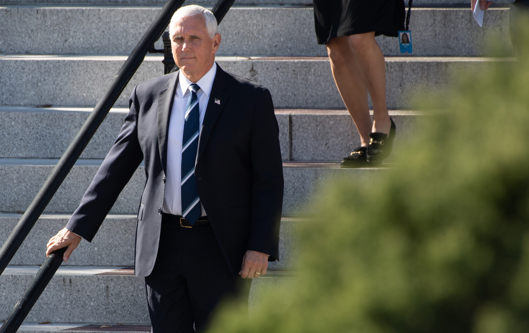 Pence addresses all-staff meeting