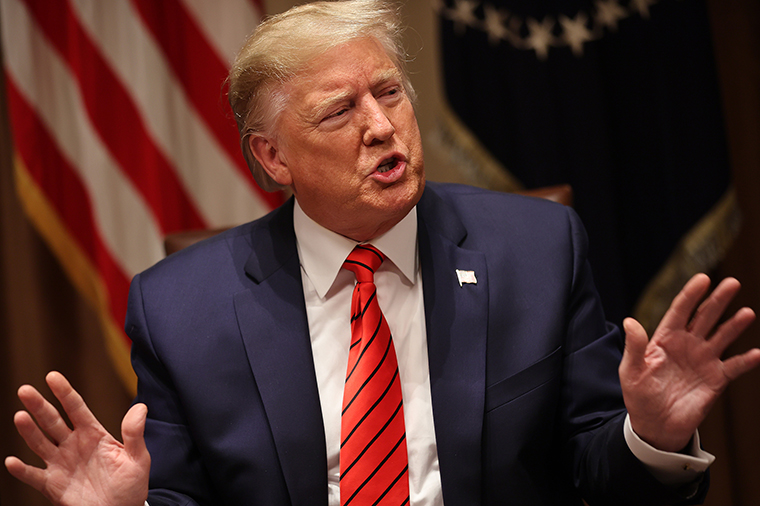 Trump made the comments during a news conference and meeting with African American supporters in the Cabinet Room at the White House on Thursday, February 27.