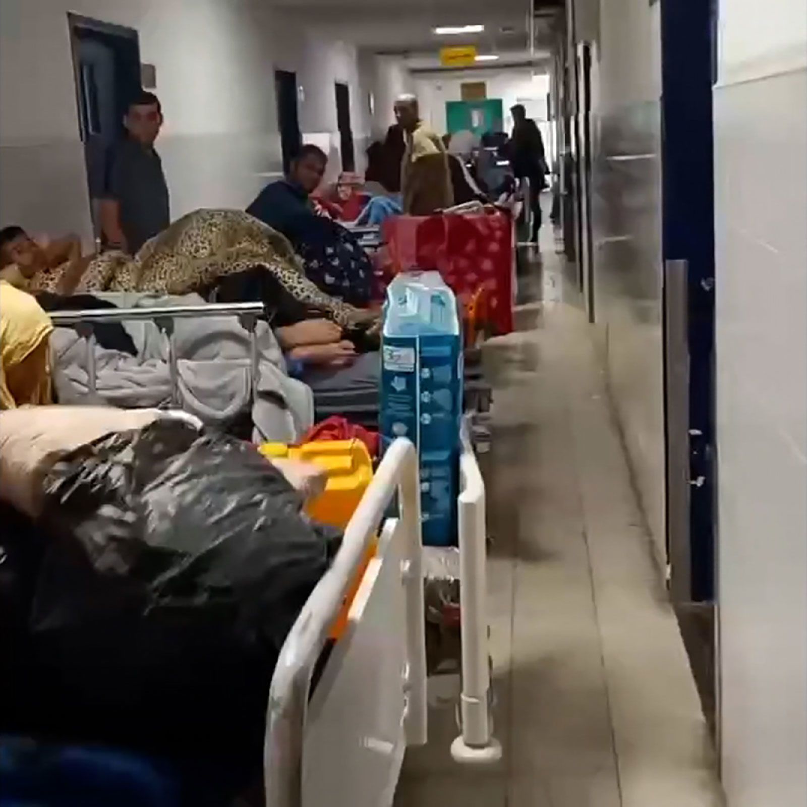 A scene from inside Nasser Hospital on Thursday, February 15.