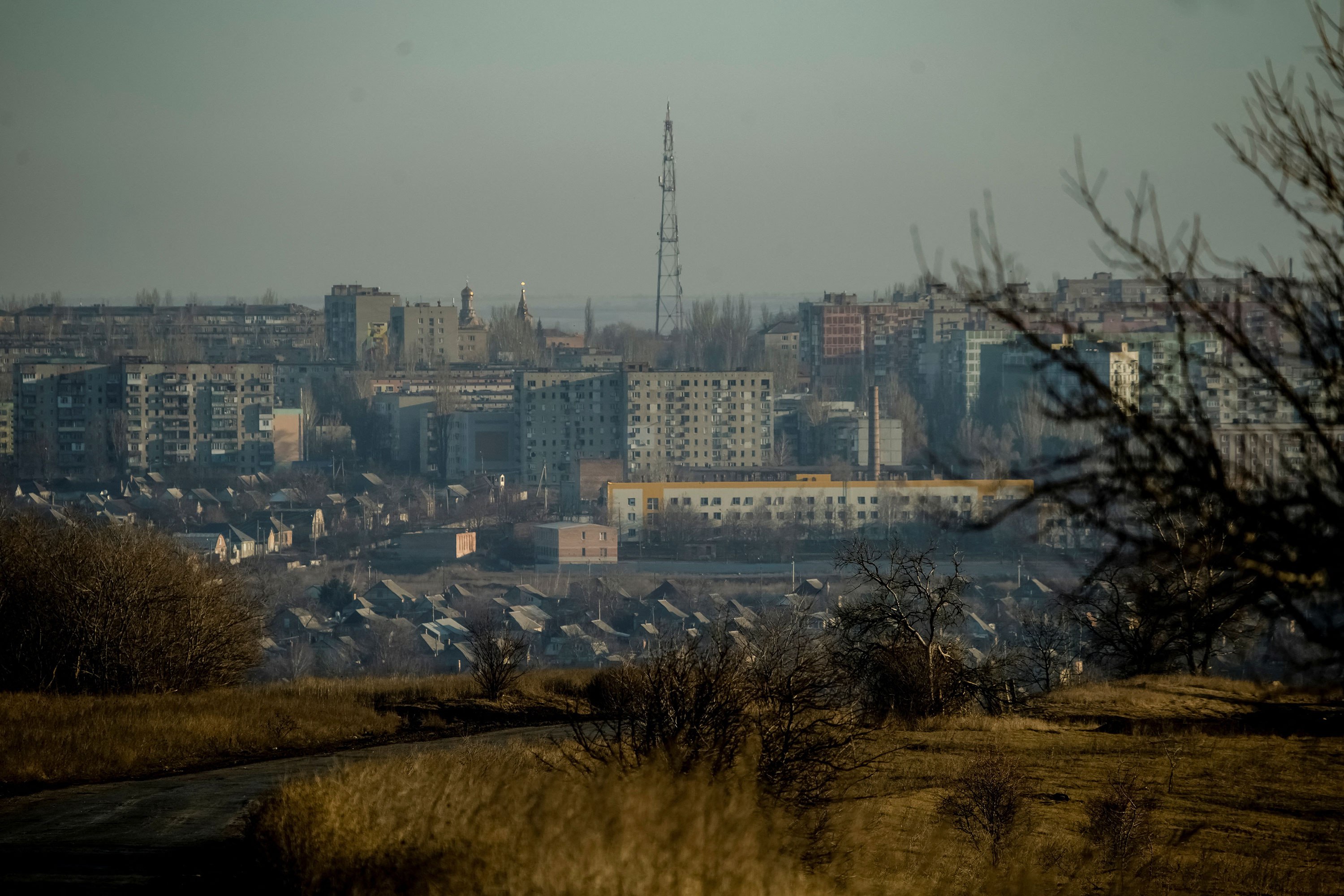 The front line city of Bakhmut is pictured January 26. 