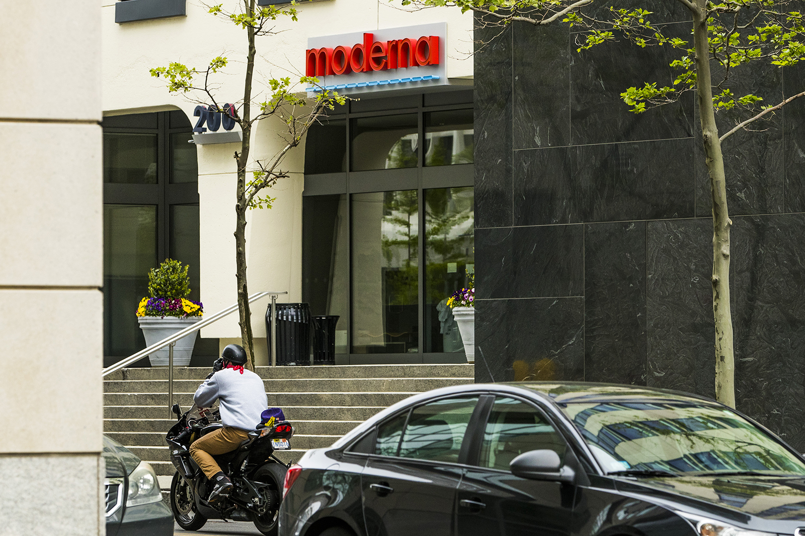 Moderna Inc. headquarters stands in Cambridge, Massachusetts, on May 25.
