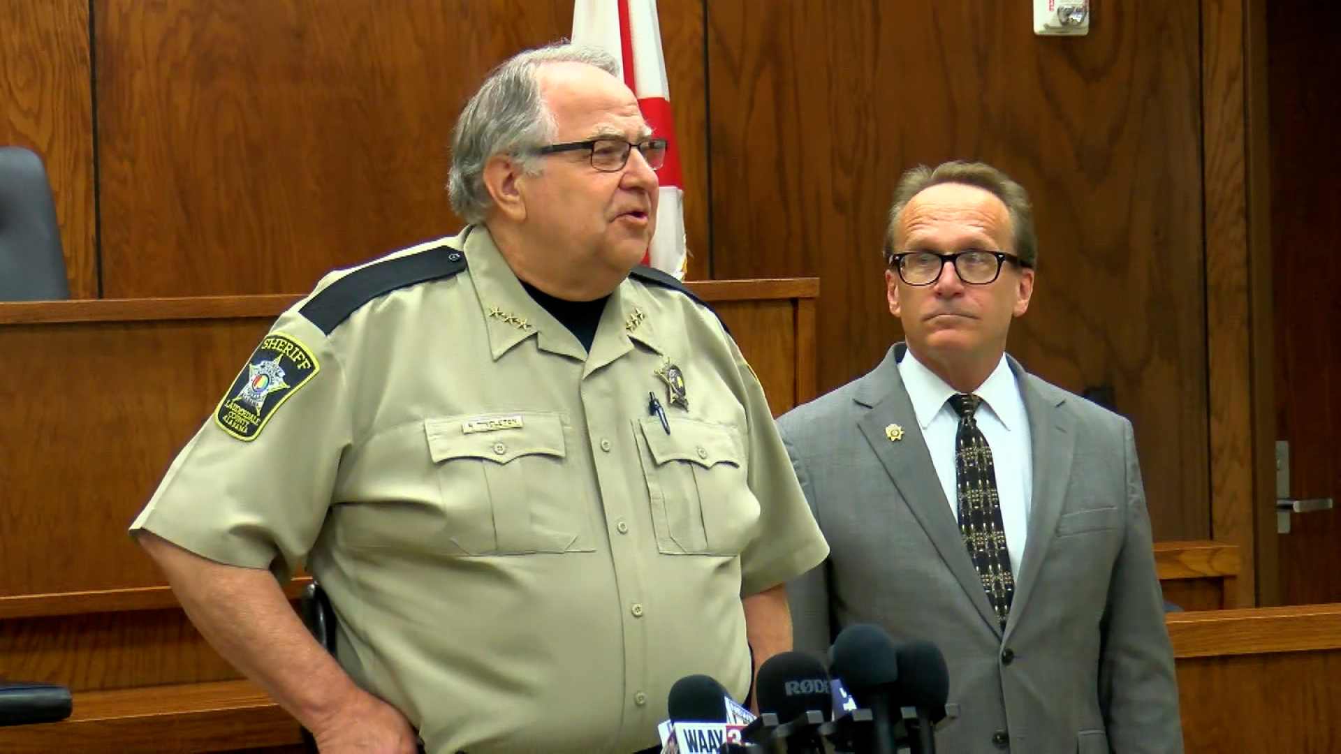 Lauderdale County Sheriff Rick Singleton speaks during a press conference on May 6. 