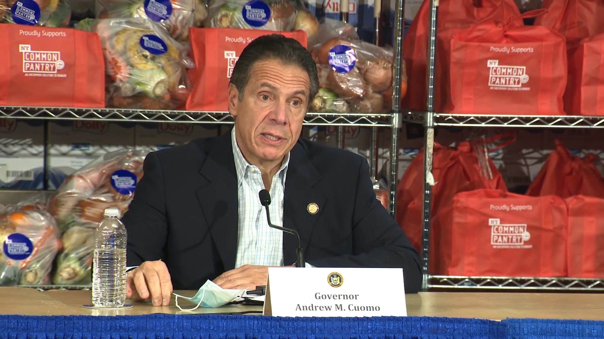 New York Gov. Andrew Cuomo speaks during a press conference on November 24.