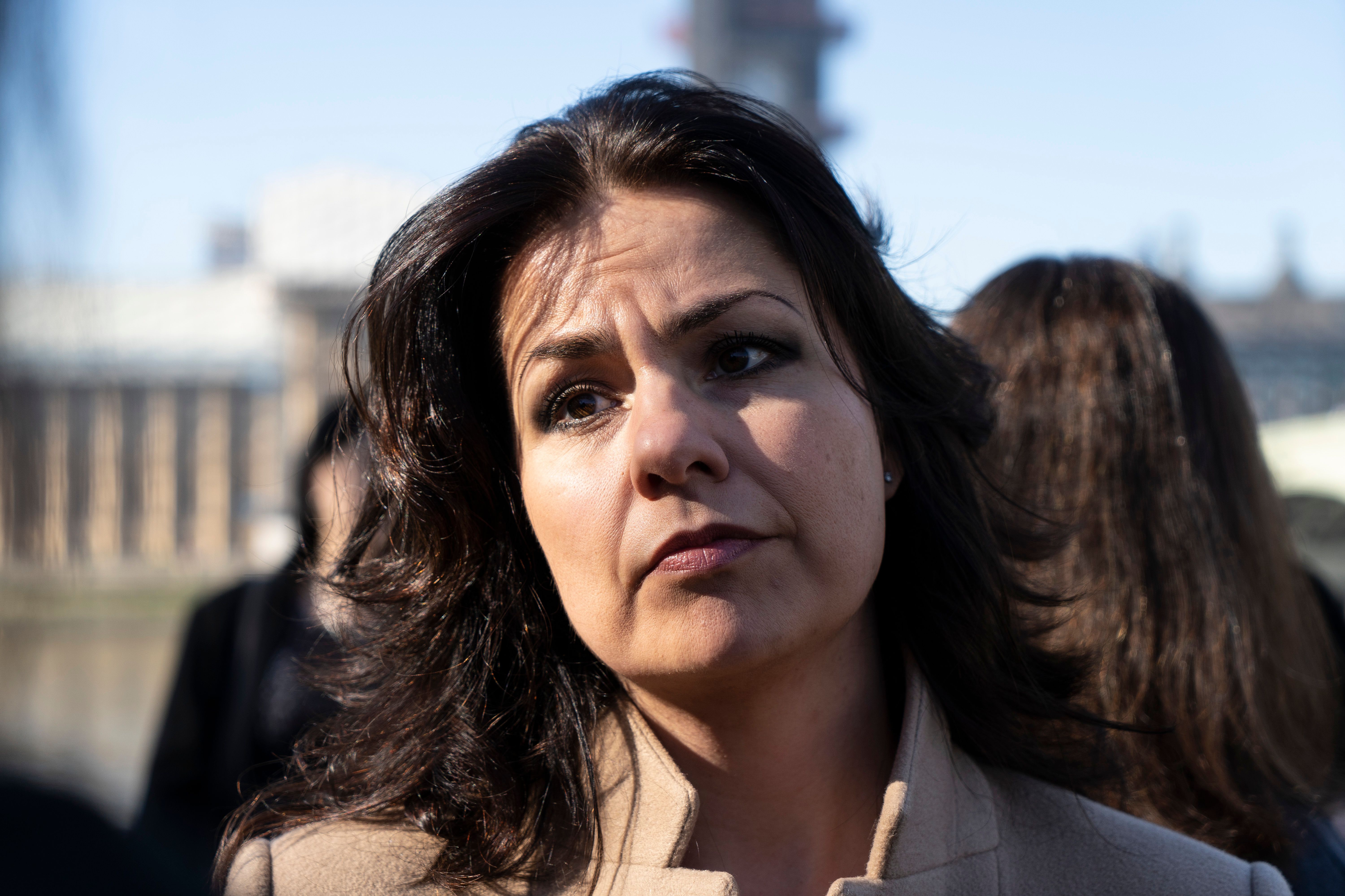 Independent MP Heidi Allen participates at an abortion demonstration in central London on February 26.