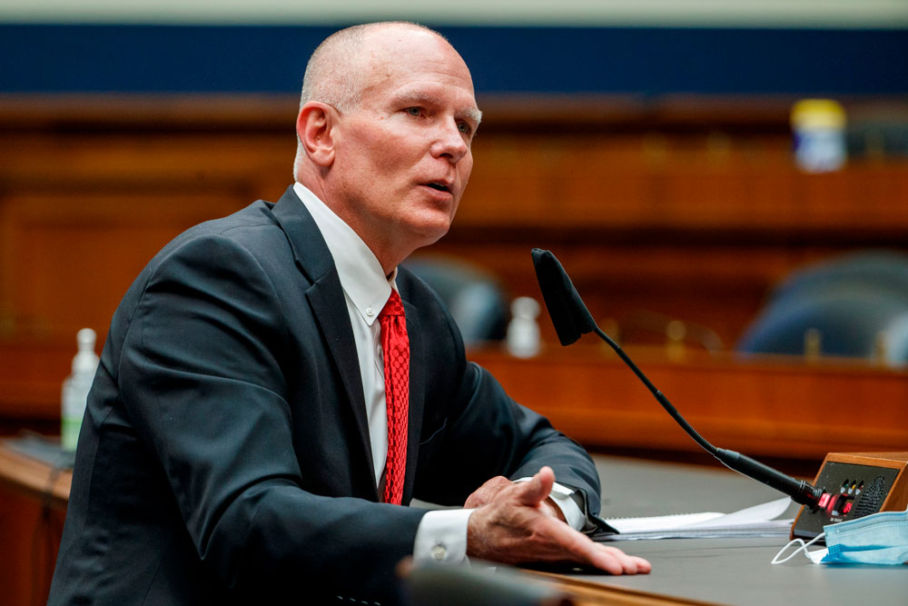 Executive Vice President of Prestige Ameritech Mike Bowen testifies before the House Energy and Commerce Subcommittee on Health on Capitol Hill in Washington on May 14.