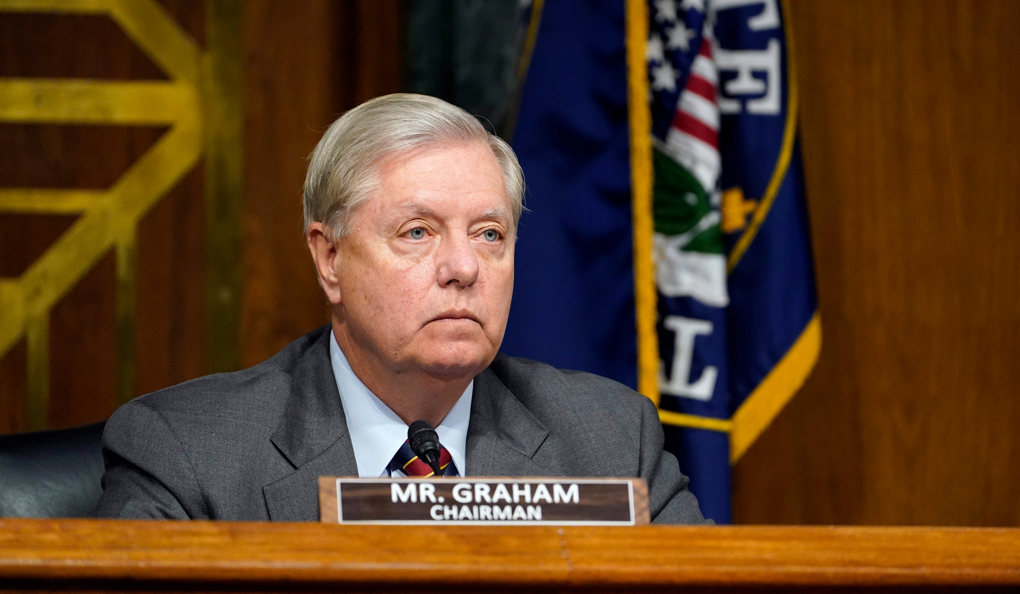 Sen. Lindsey Graham arrives for a Senate Judiciary Committee hearing on November 10 on Capitol Hill in Washington, DC.