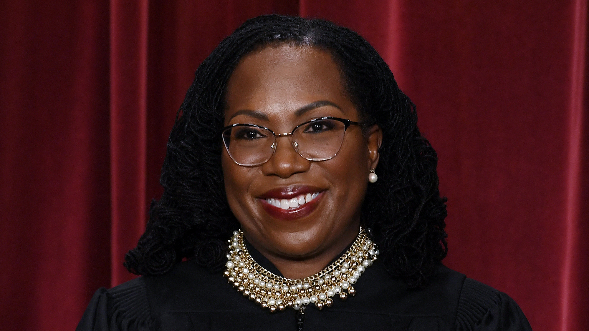 Associate Supreme Court Justice Ketanji Brown Jackson poses for the official photo at the Supreme Court in Washington, DC on October 7, 2022. 