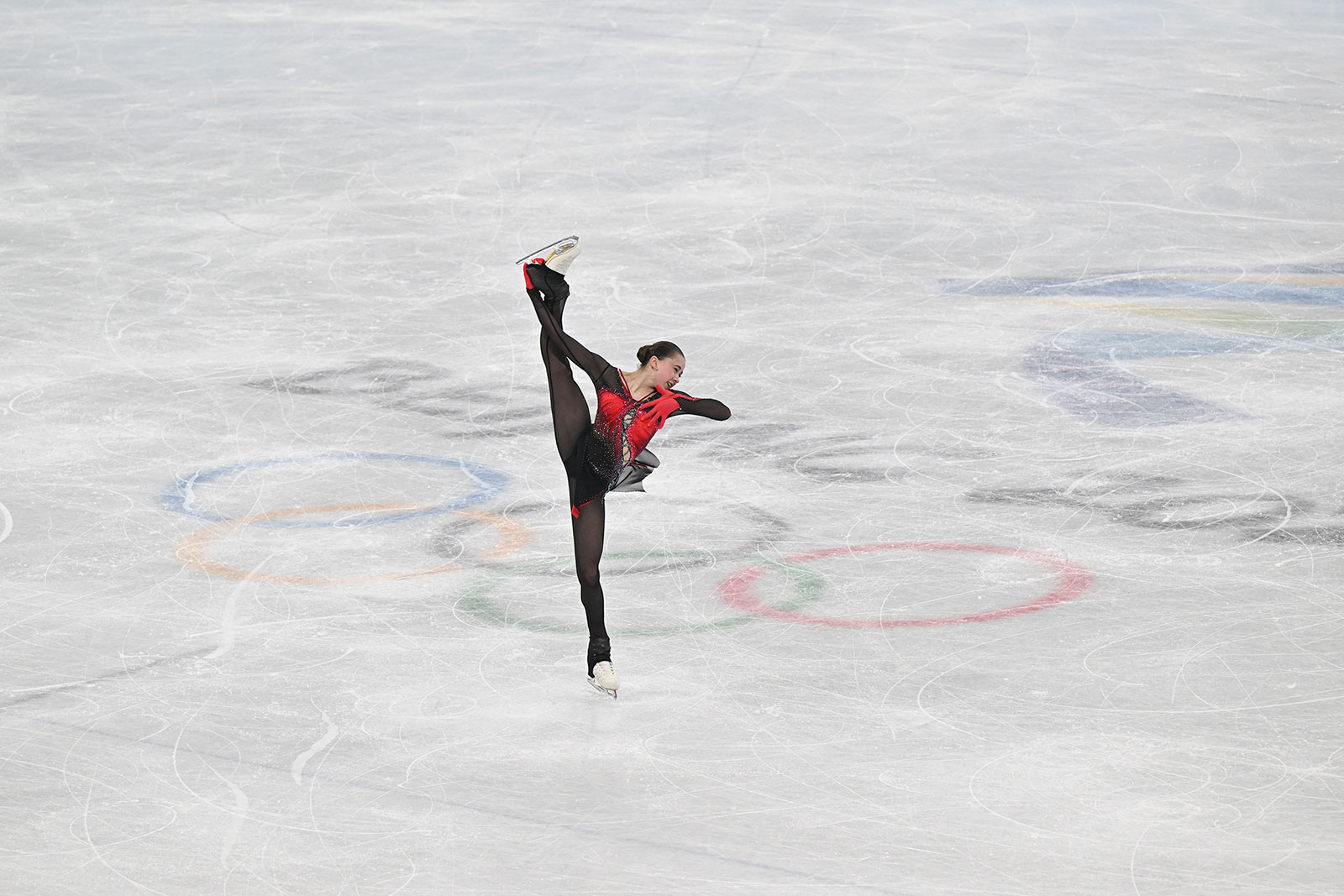 Kamila Valieva competes in the women's free skate on February 17.