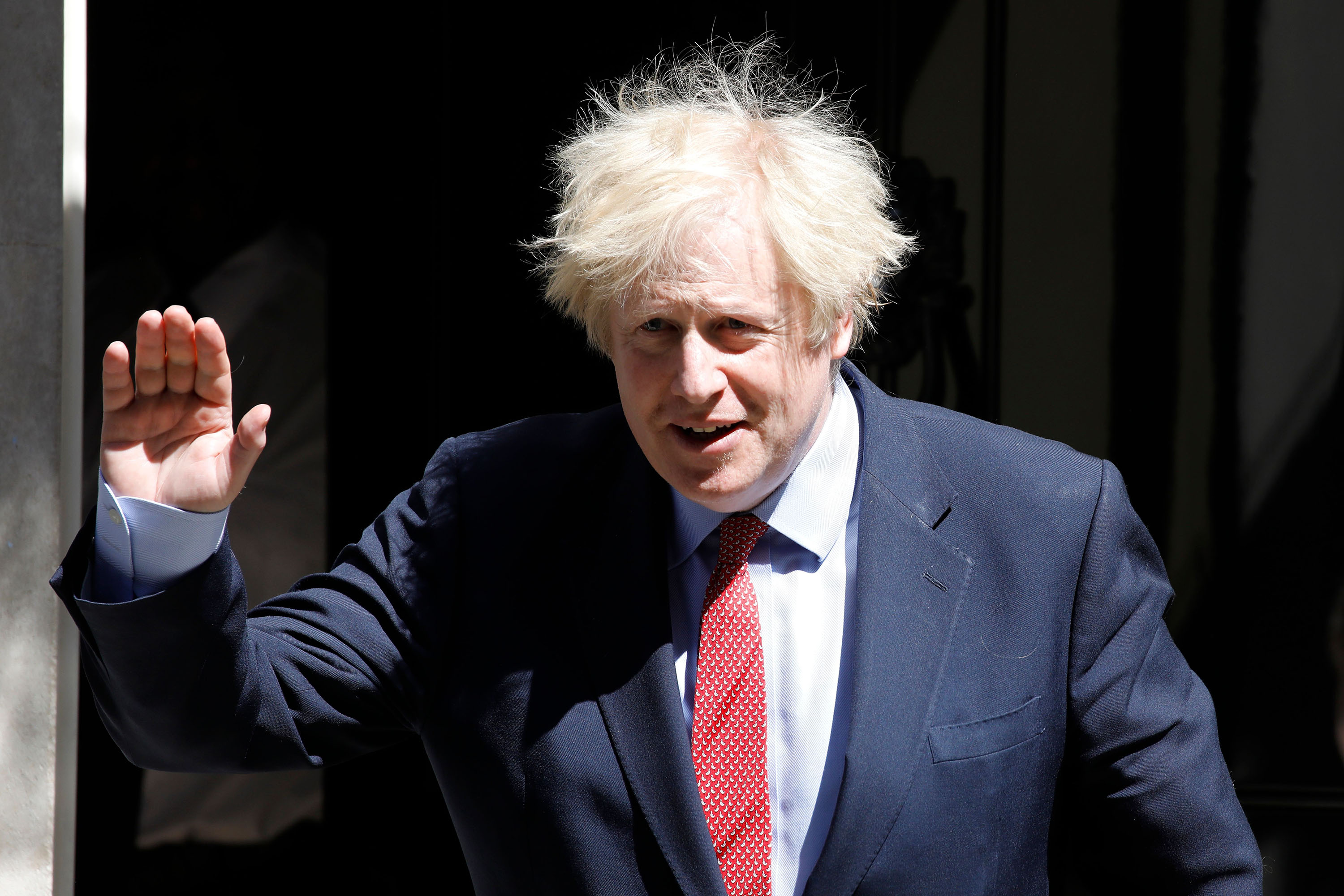 Britain's Prime Minister Boris Johnson leaves 10 Downing Street in London, on Wednesday, May 20. 