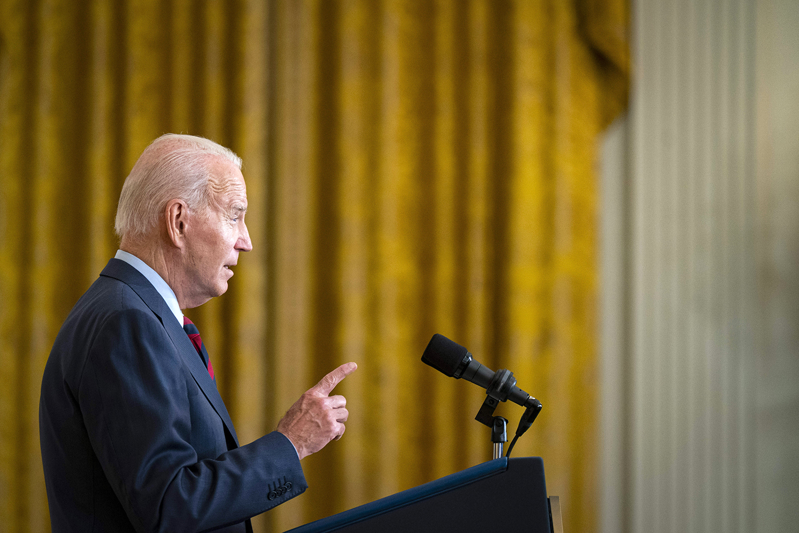 US President Joe Biden speaks in Washington, DC, on Friday, July 7. 