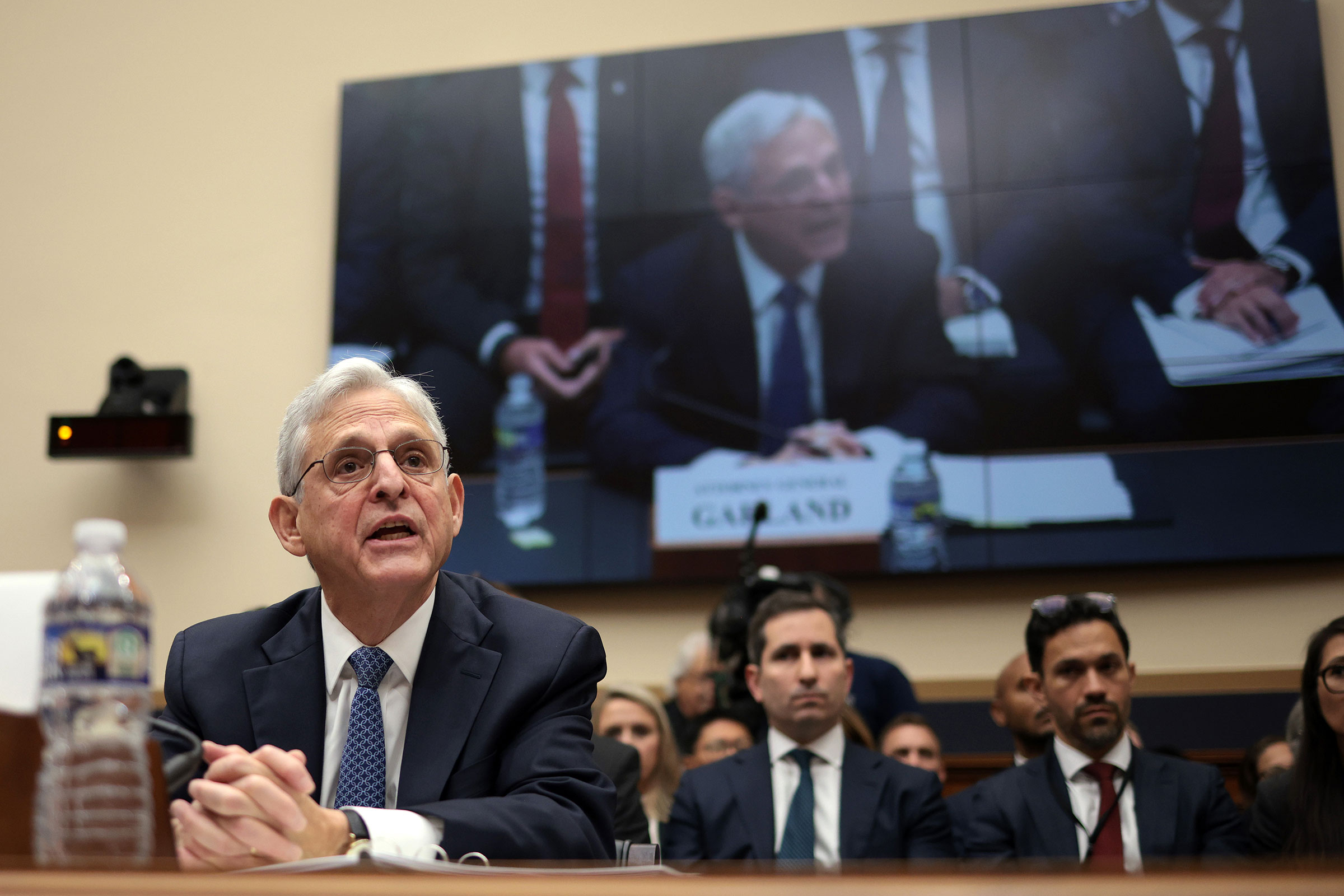 US Attorney General Merrick Garland testifies before the House Judiciary Committee in the Rayburn House Office Building on September 20, 2023 in Washington, DC. 