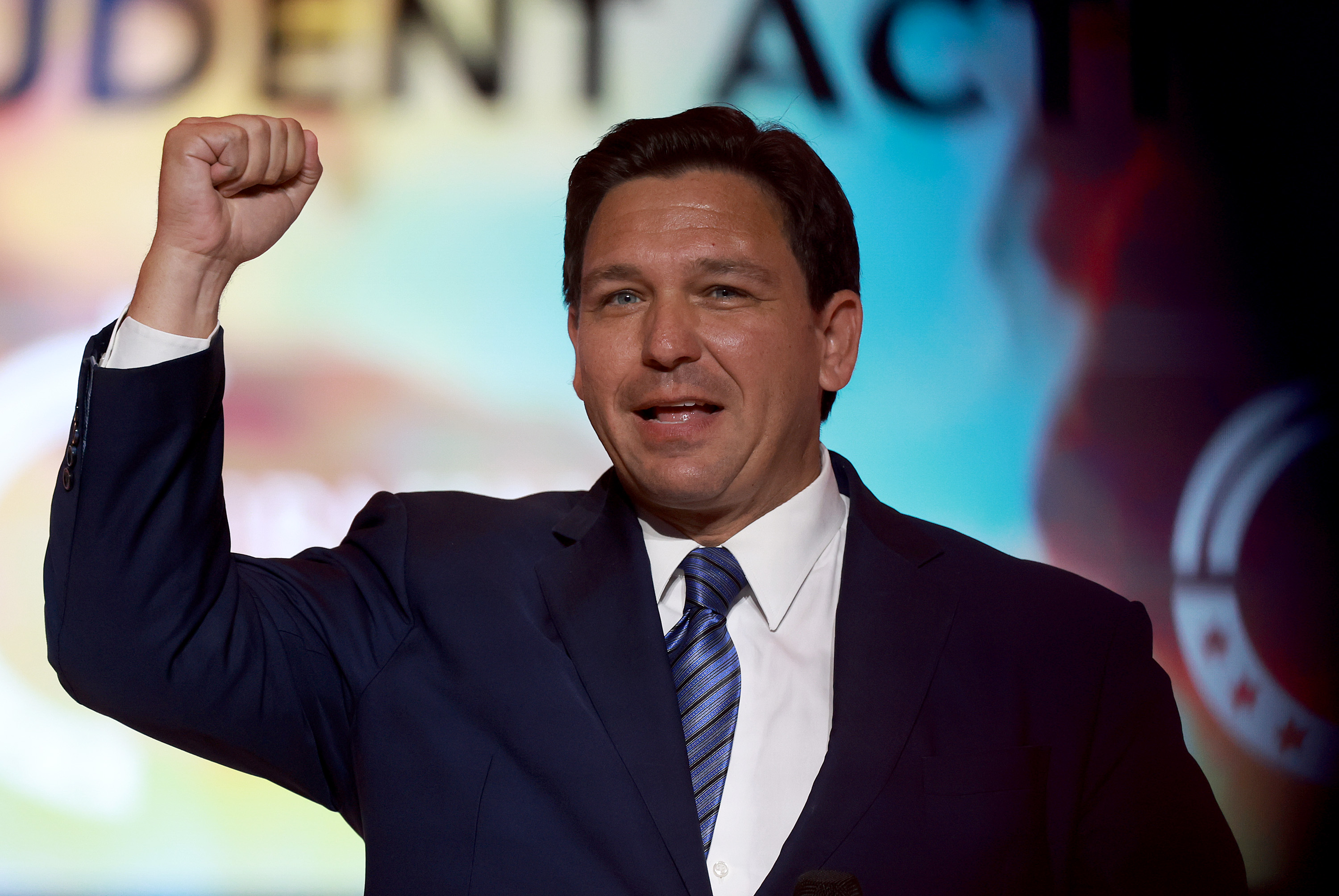 Gov. Ron DeSantis speaks during an event in July in Tampa, Florida.