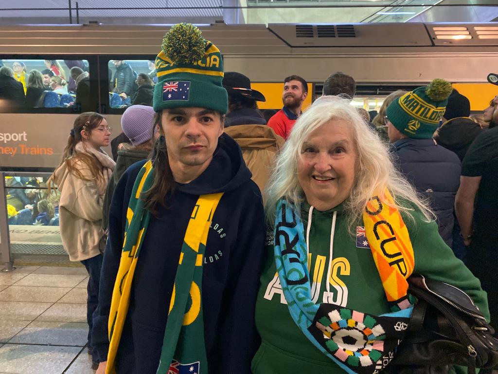 Among the weary and deflated spectators on the platform were Jennie Gannaway (R), 72, and her son Christopher (R), 34, who left home in Newcastle at 10 a.m. Wednesday morning local time.