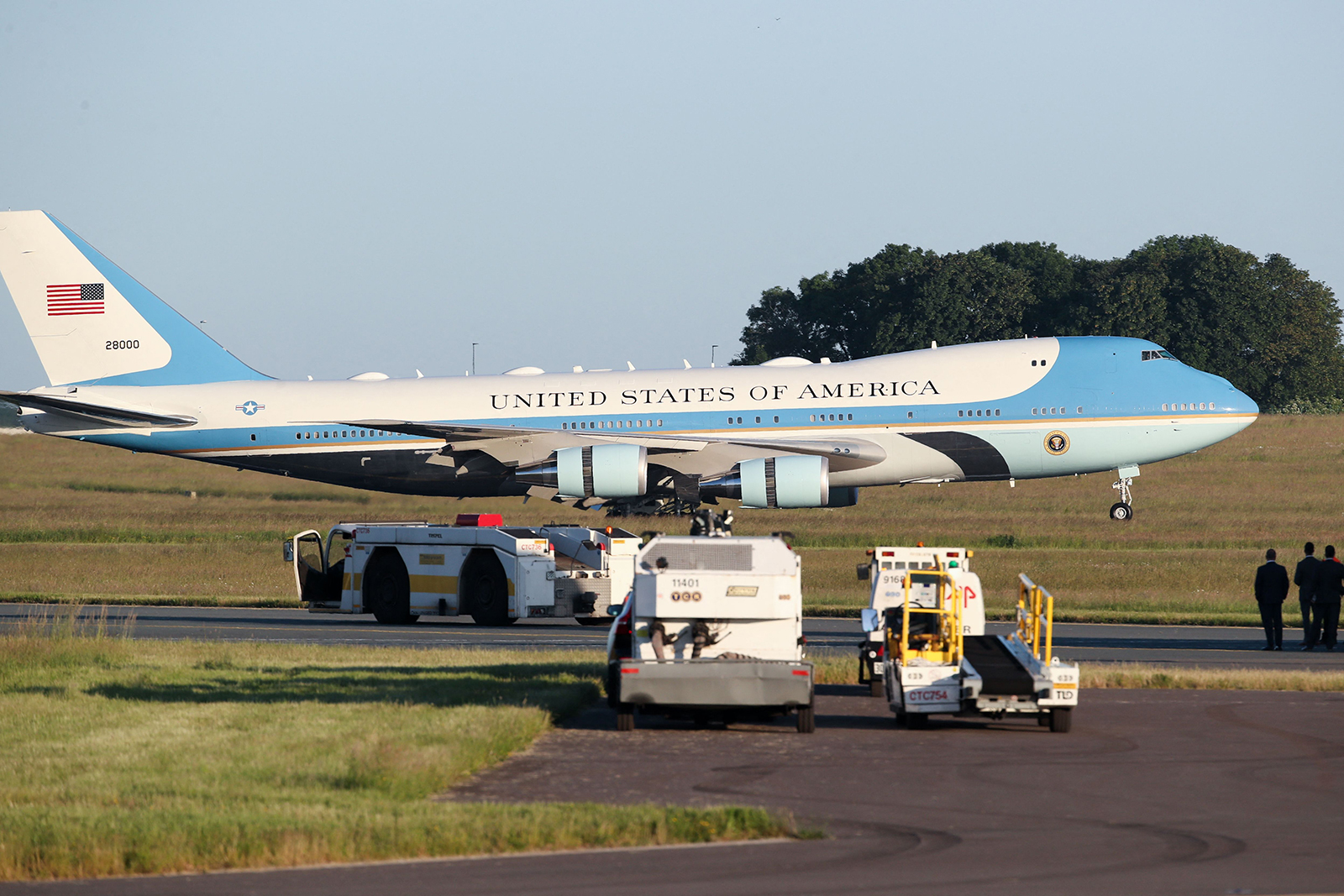 US President Joe Biden arrives aboard the Air Force One at Melsbroek Military Airport in Brussels, on June 13, ahead of the Nato Summit and EU-US summit.