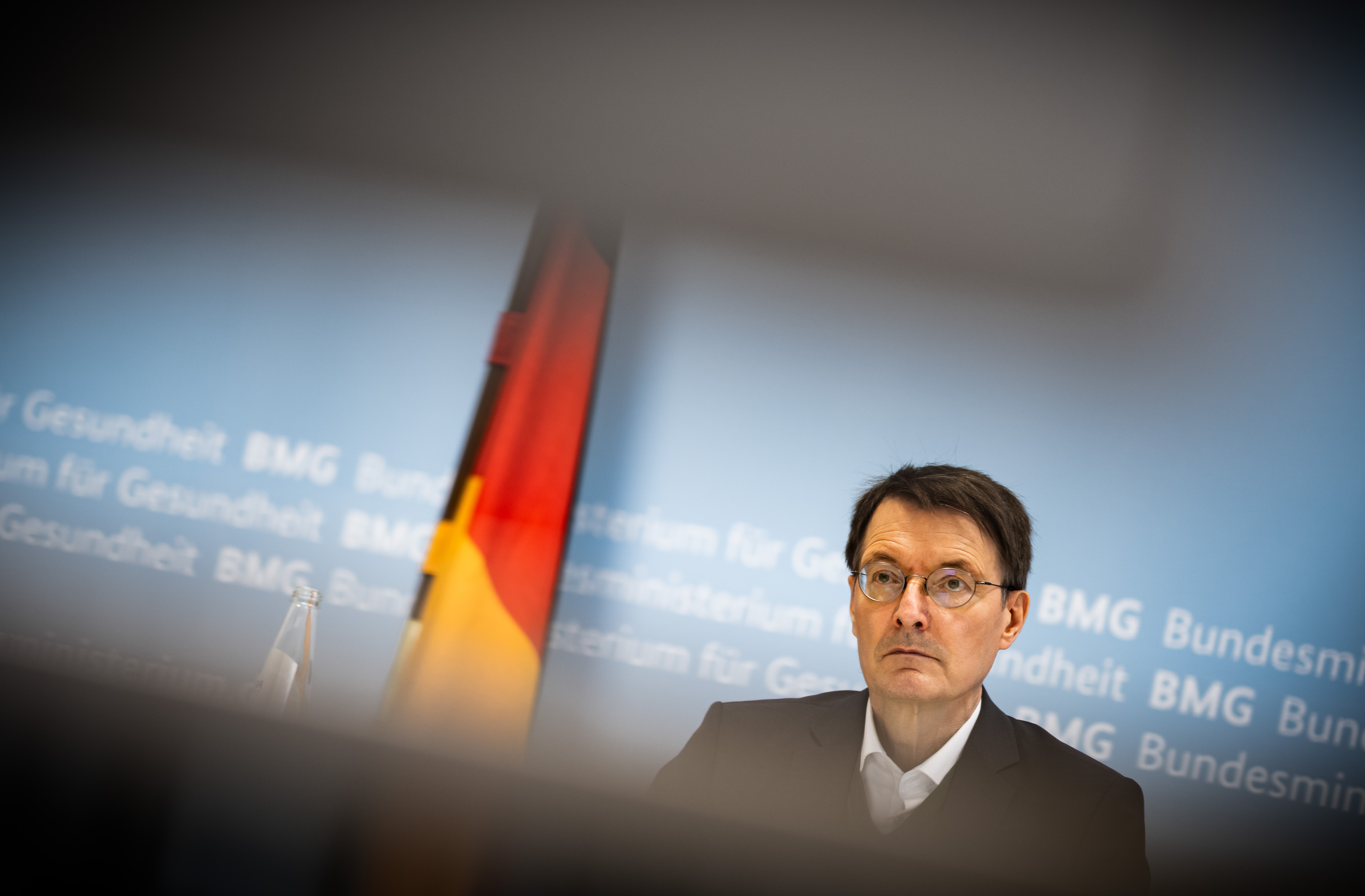 dKarl Lauterbach (SPD), Federal Minister of Health, takes part in the video conference of the German government's expert council on the Corona pandemic in Berlin, Germany on 4 January 2022.