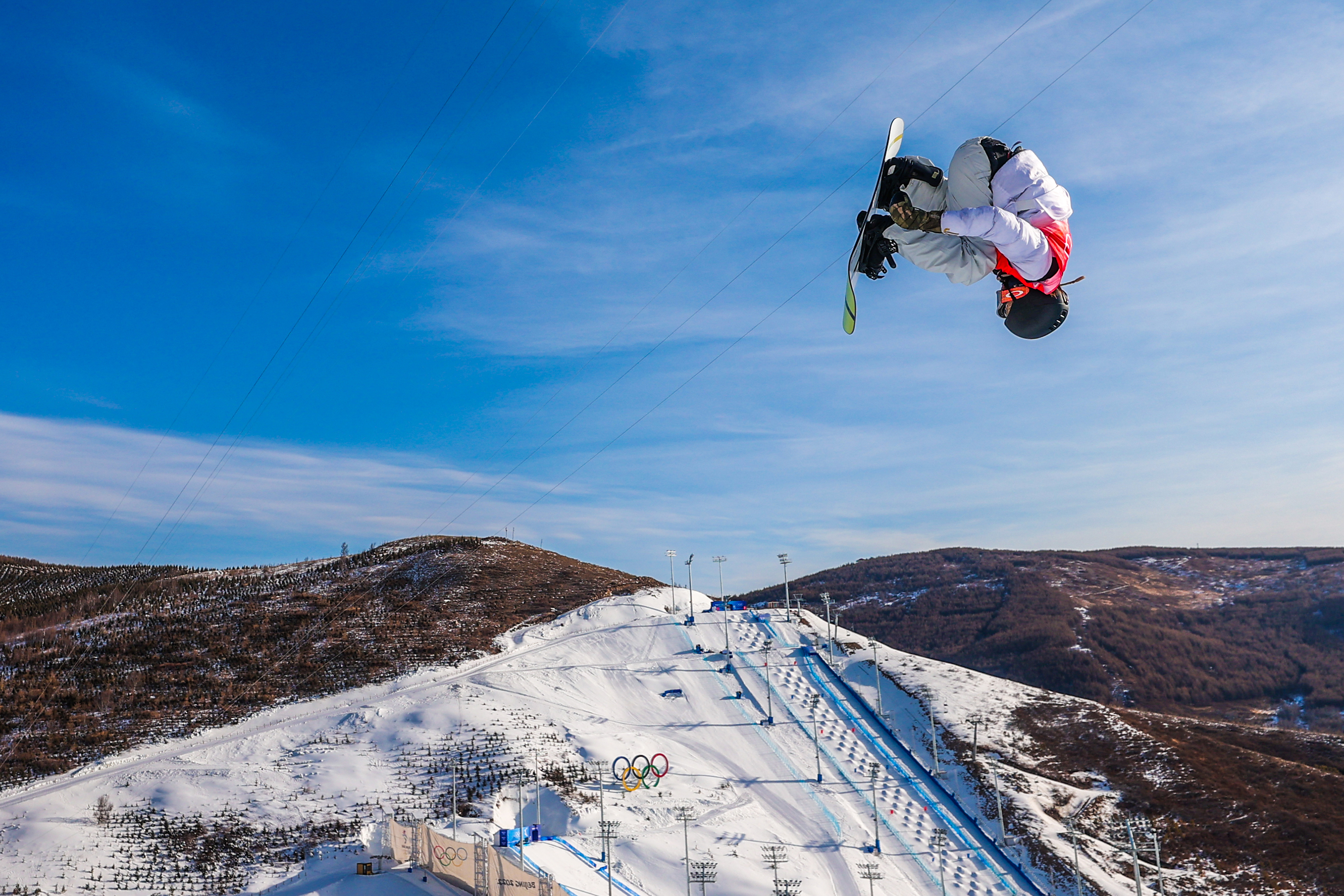 Japan’s Kaishu Hirano competes in the men's snowboard halfpipe final on Friday.