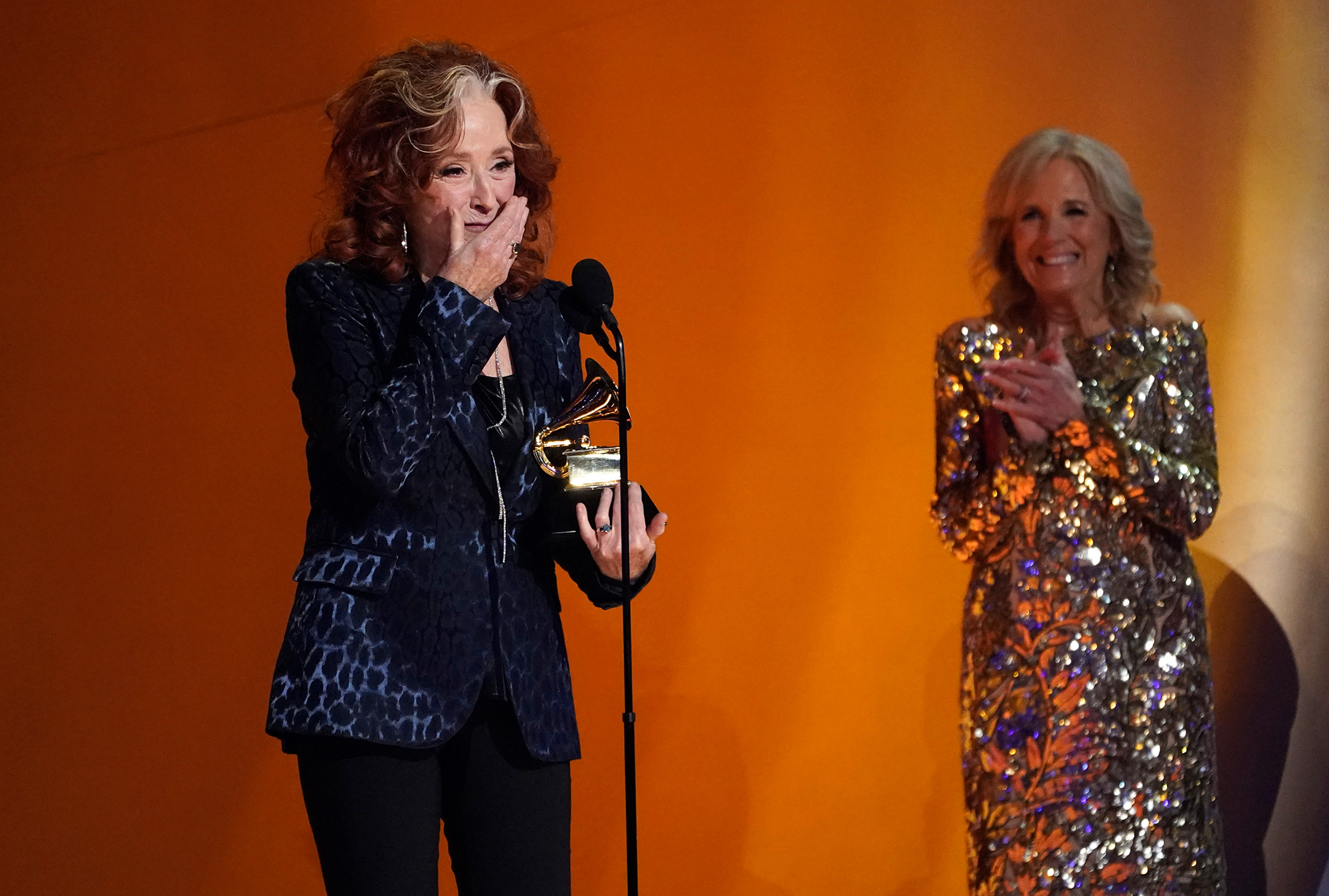 Bonnie Raitt accepts the Song Of The Year award for “Just Like That."