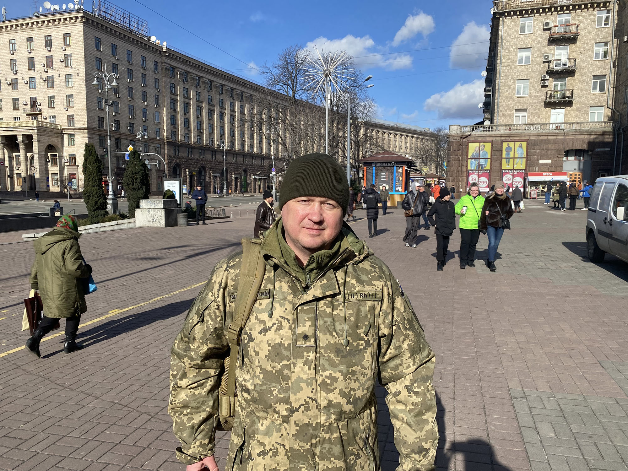 Andrei Ketov di Kyiv, Ukraina, pada 20 Februari.