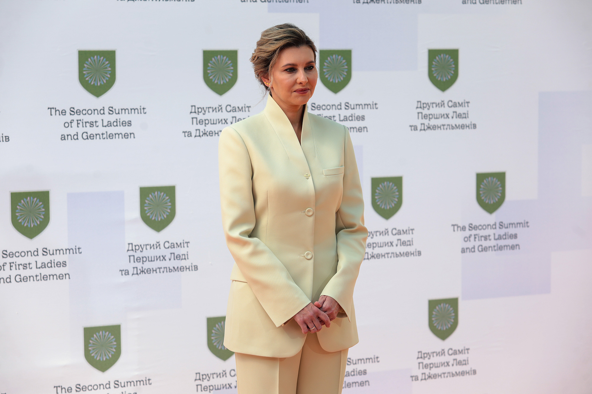 Ukrainian first lady Olena Zelenska attends the Second Summit of First Ladies and Gentlemen "Ukraine and the World: The Future We (Re)build Together", in Kyiv, Ukraine, on July 23, 2022.