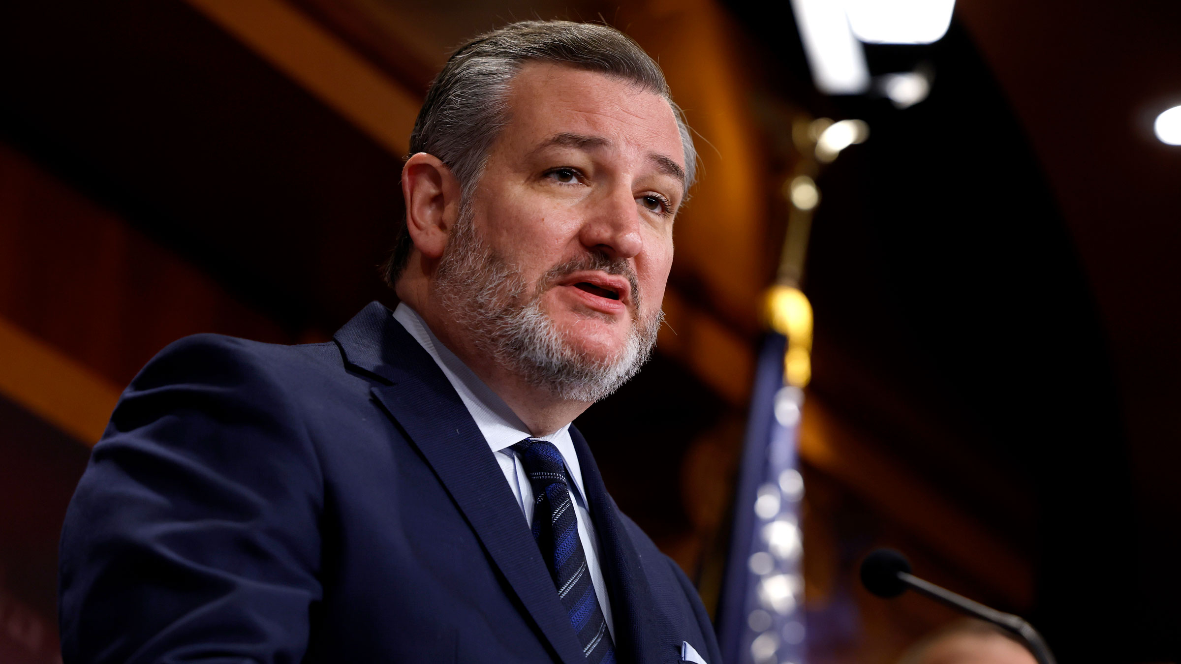US Sen. Ted Cruz speaks during a news conference at the US Capitol on Tuesday.