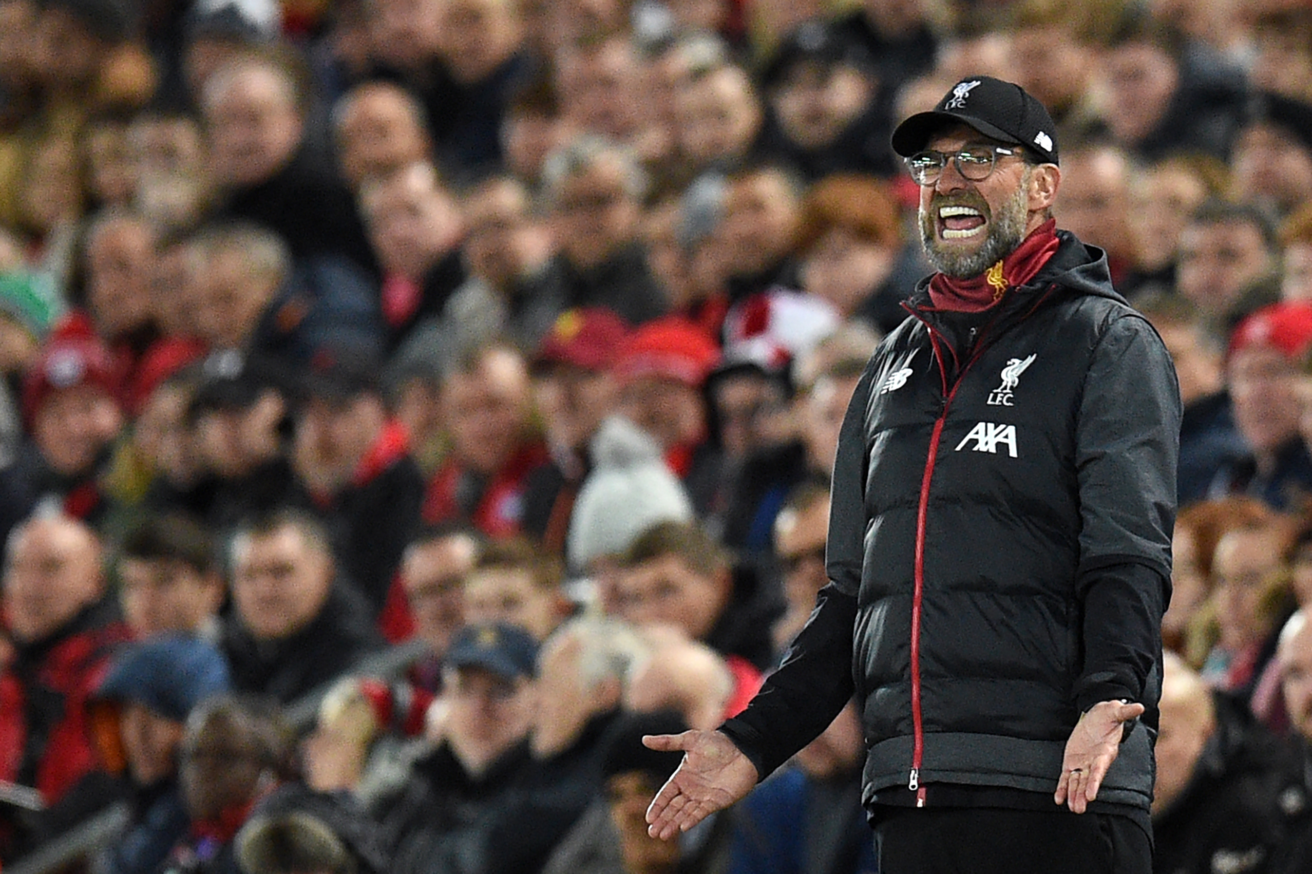 Jurgen Klopp cut a frustrated figure on the touchline