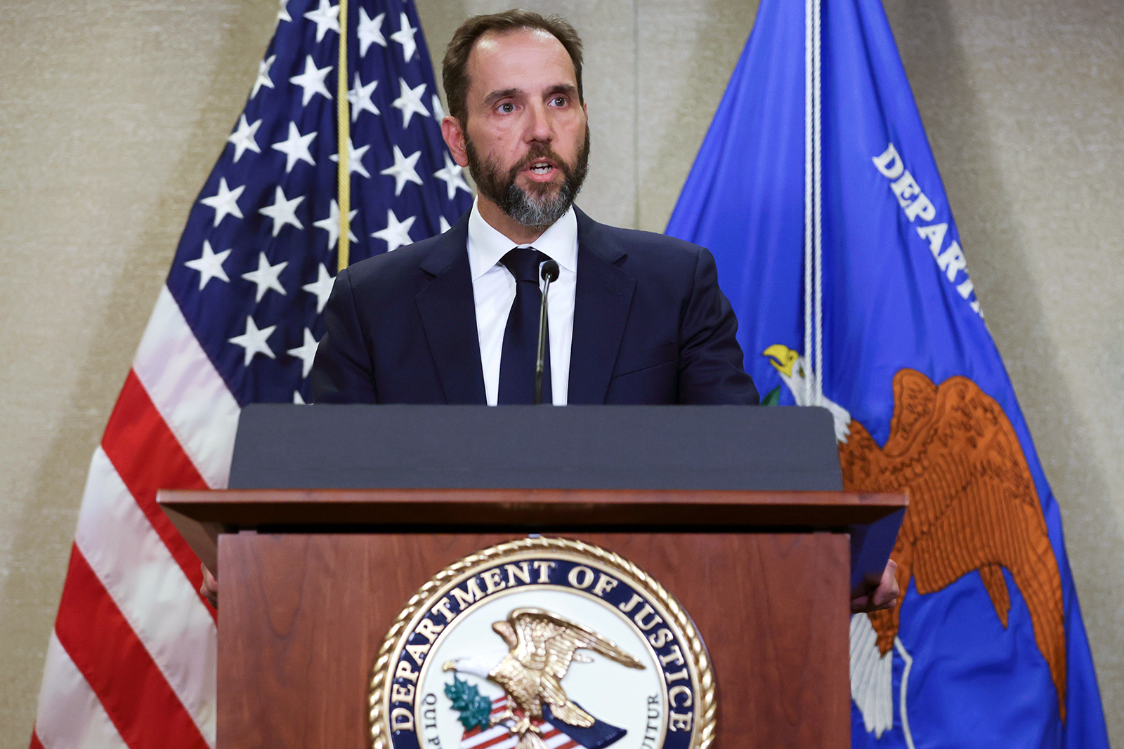 Special Counsel Jack Smith speaks during a press conference on August 1, in Washington, DC. 