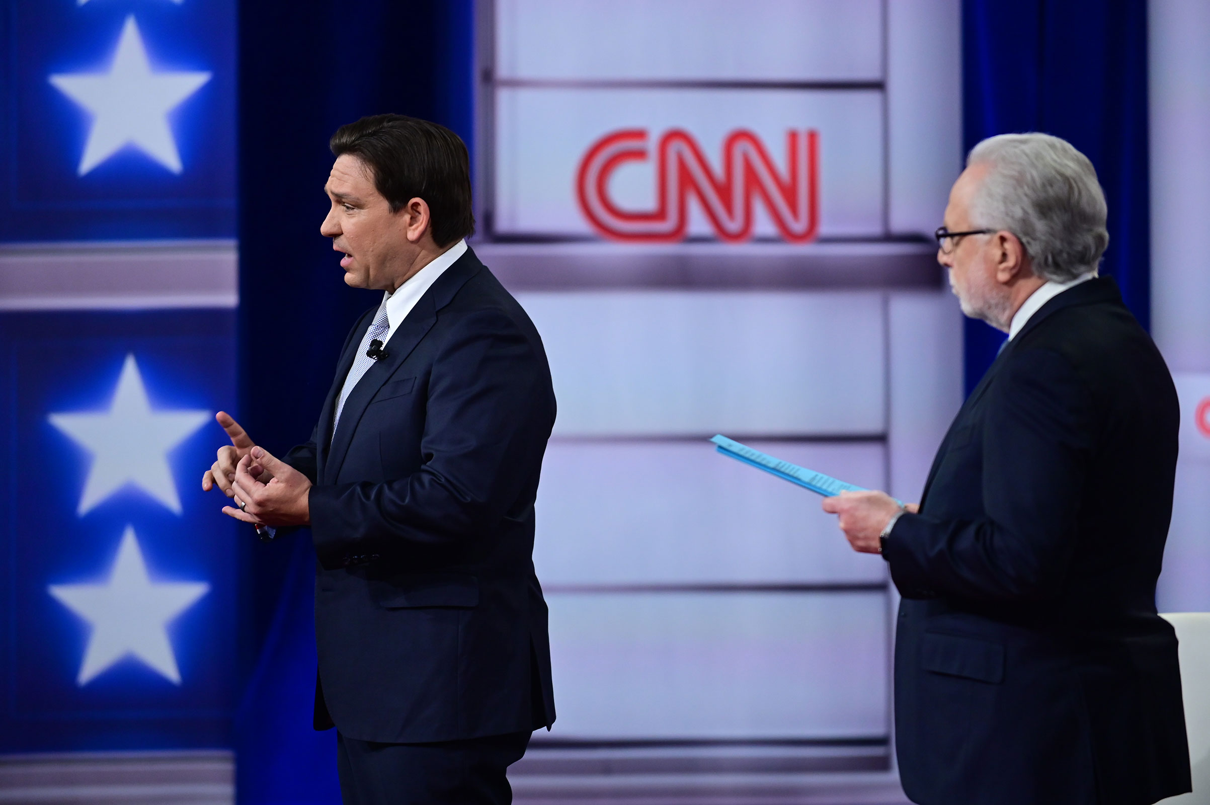 DeSantis participates in a CNN Republican Presidential Town Hall on Tuesday in New Hampshire.