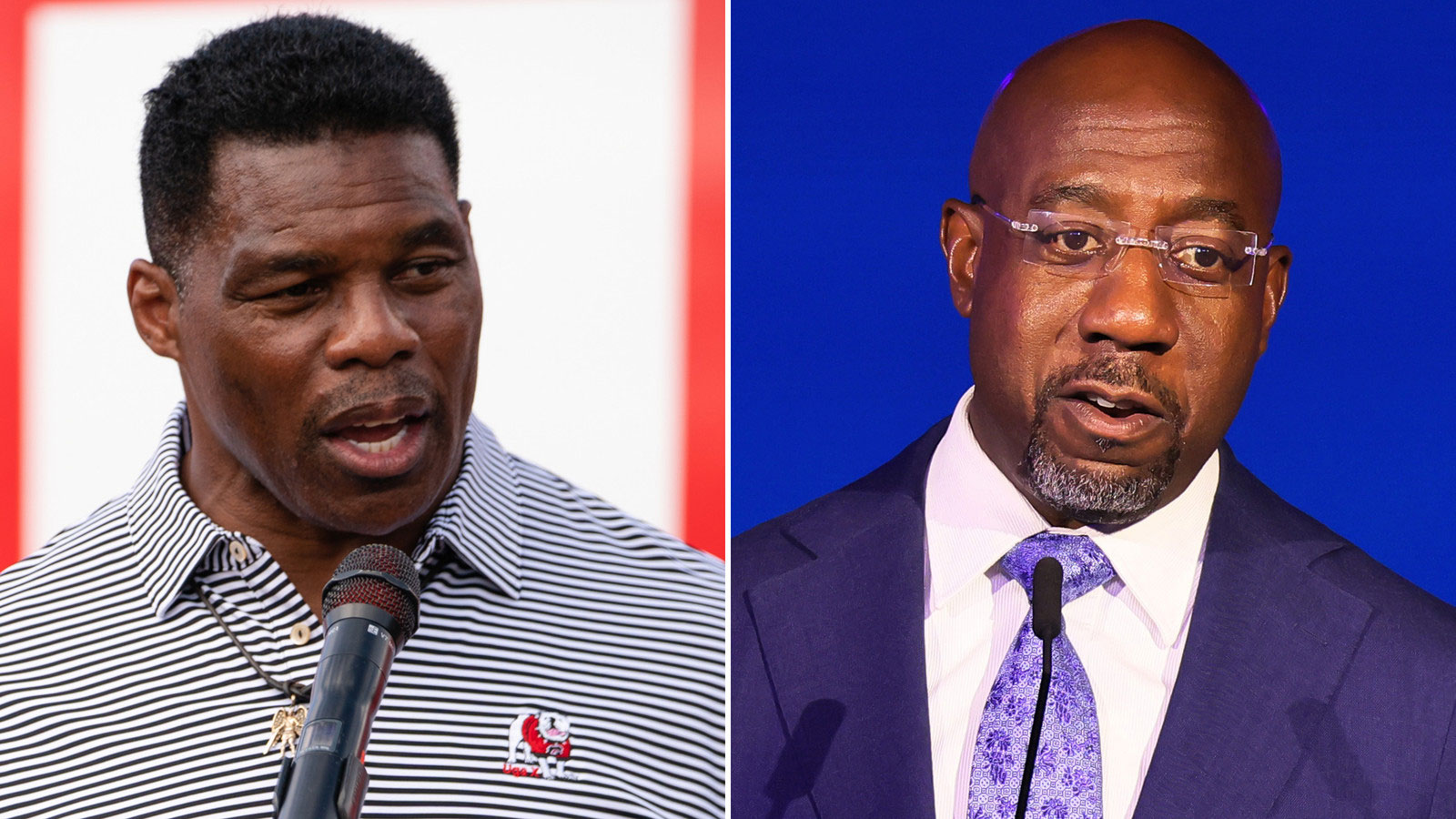 Republican Herschel Walker and Democratic Sen. Raphael Warnock. 