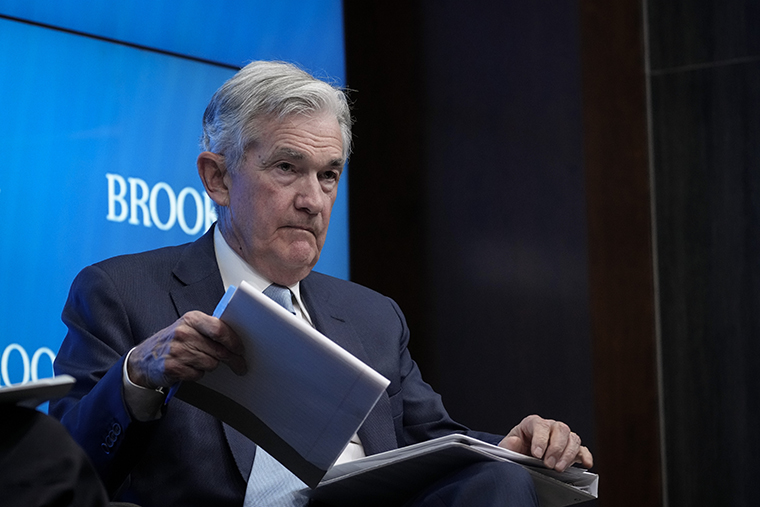 Chair of the U.S. Federal Reserve Jerome Powell at the Brookings Institution, on November 30, in Washington, DC. Powell discussed the economic outlook, inflation and the labor market. 