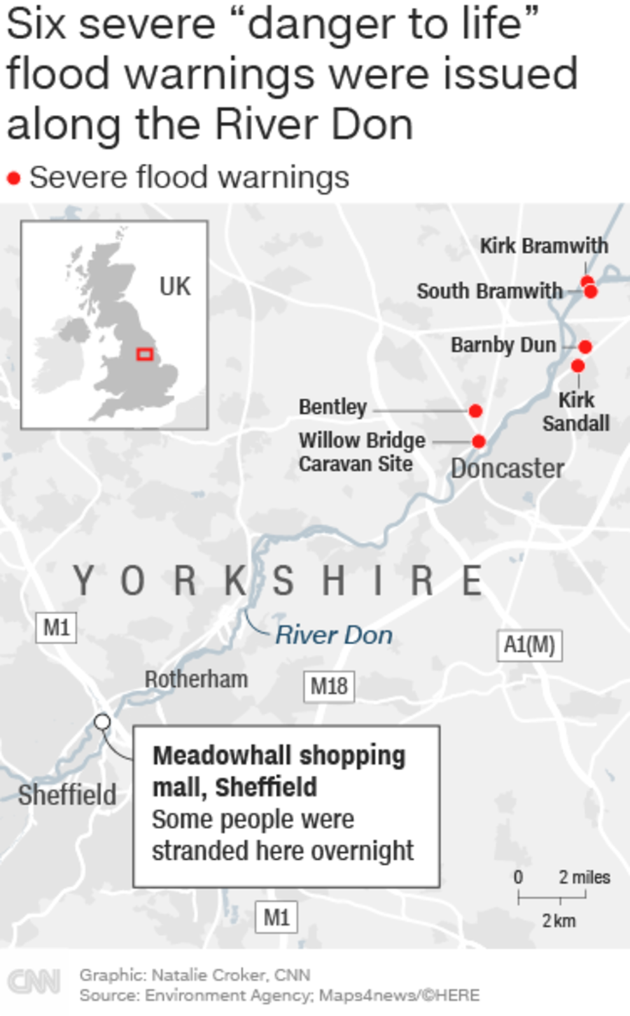 Uk Flooding Live Updates On Conditions In Sheffield Doncaster And Other Parts Of England