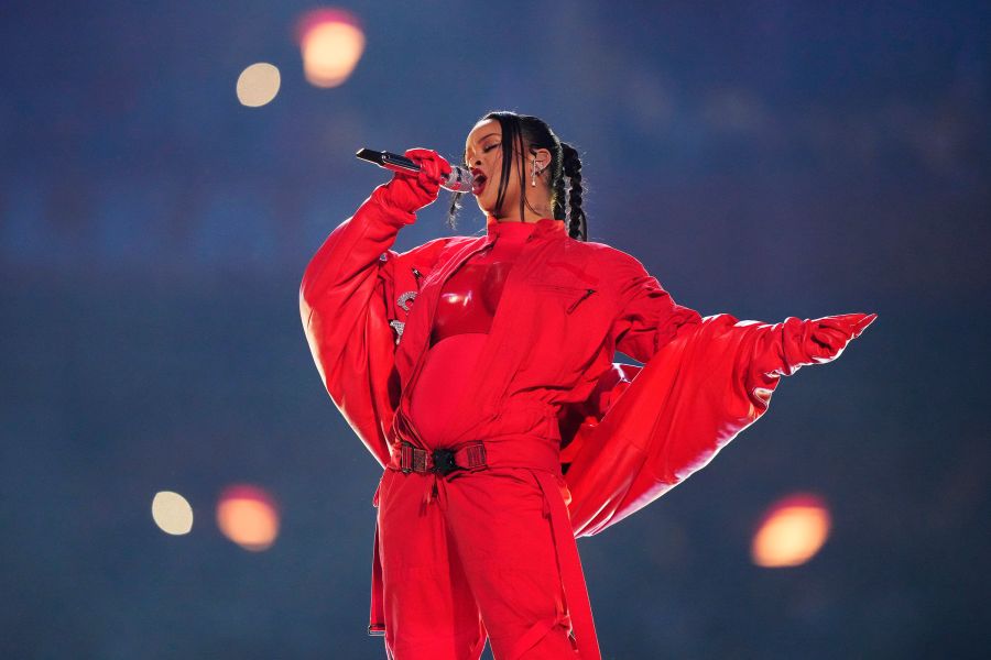 Pregnant Rihanna roars at Super Bowl LVII halftime show