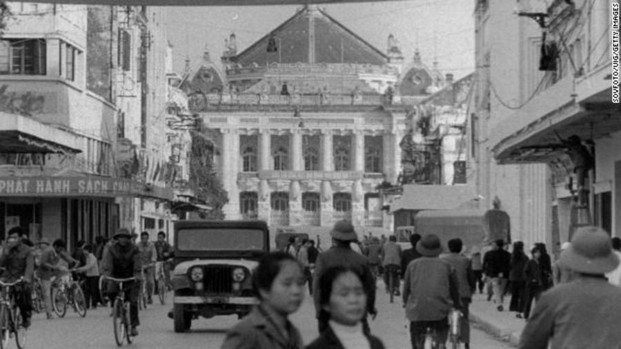 Trang Tien Street in Hanoi taken in 1976.