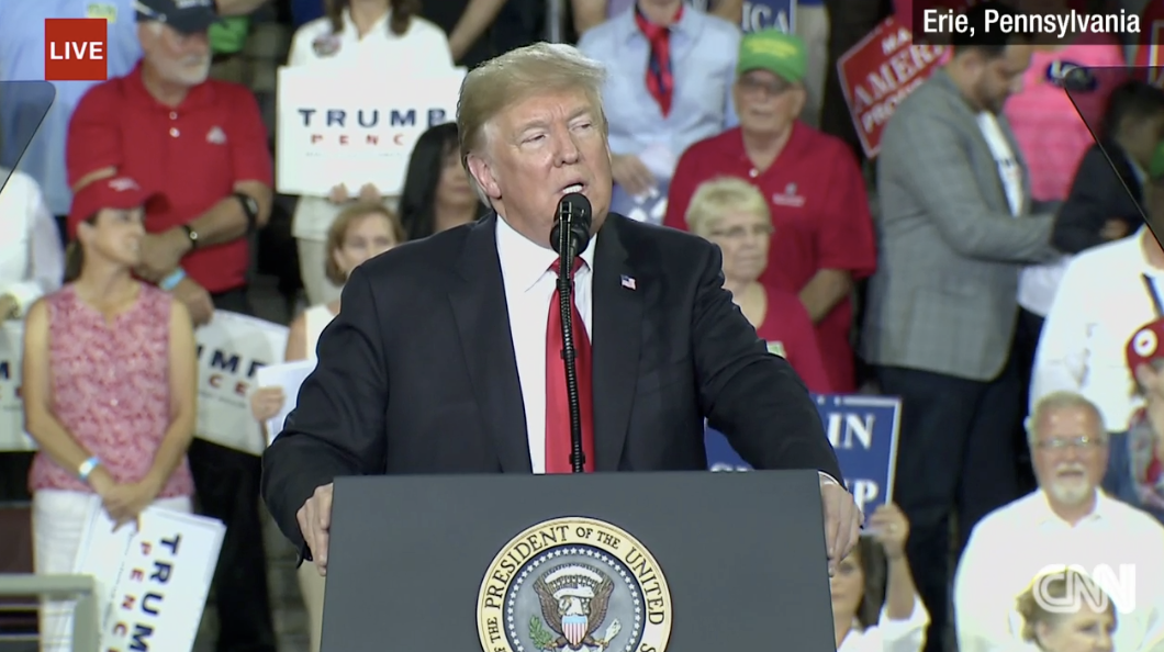 Live President Trump holds rally in Pennsylvania