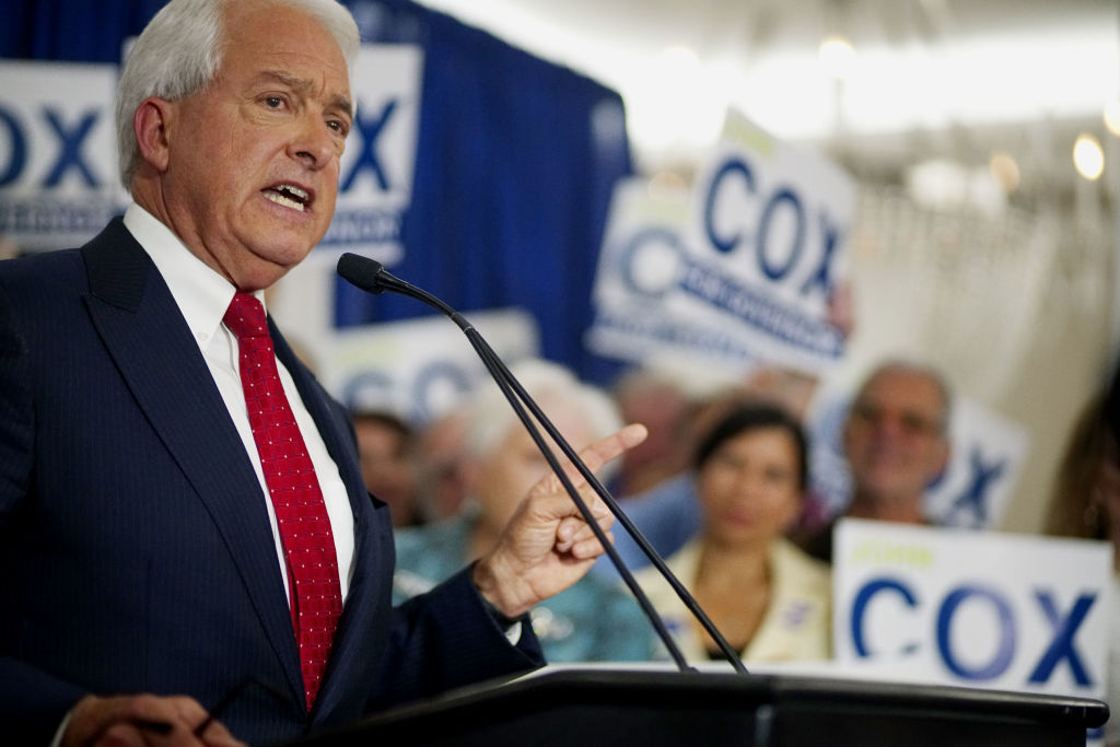 California GOP Gubernatorial Candidate John Cox speaks during an election eve party at the US Grant Hotel on June 5, 2018 in San Diego, California.