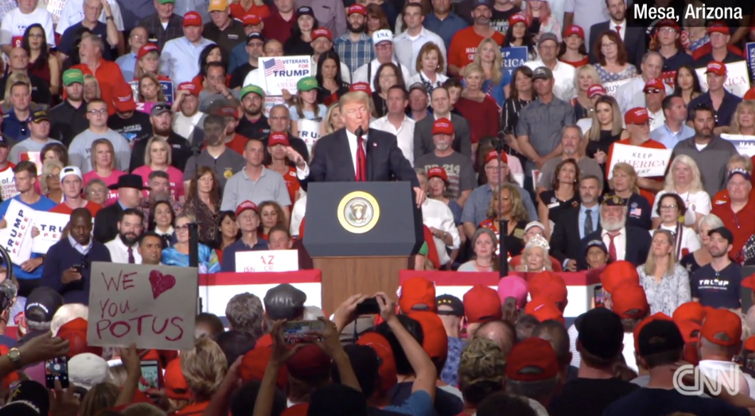 Live President Trump holds a rally in Arizona