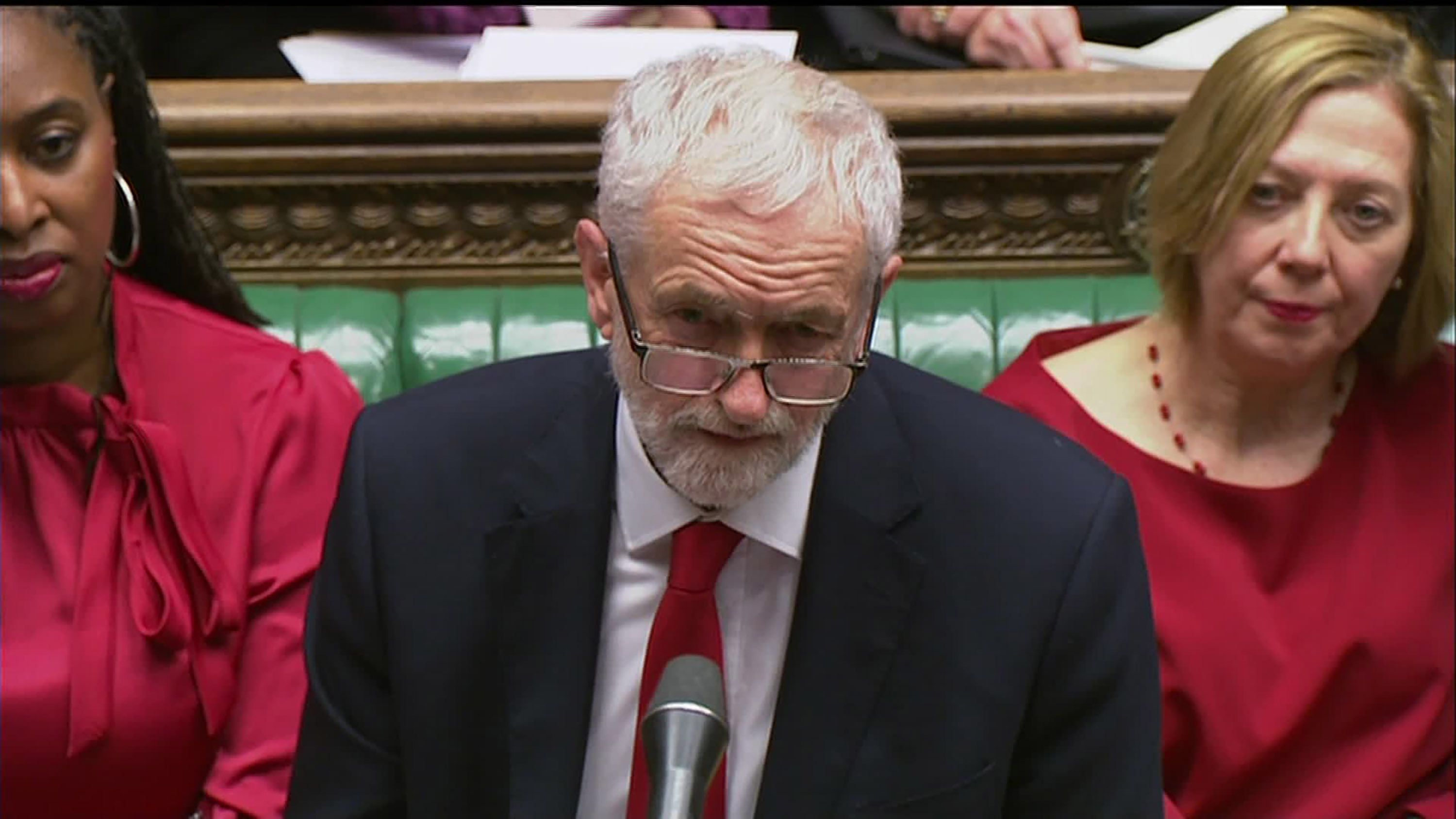 Jeremy Corbyn speaks during Prime Minister's Questions in the House of Commons on Wednesday. 