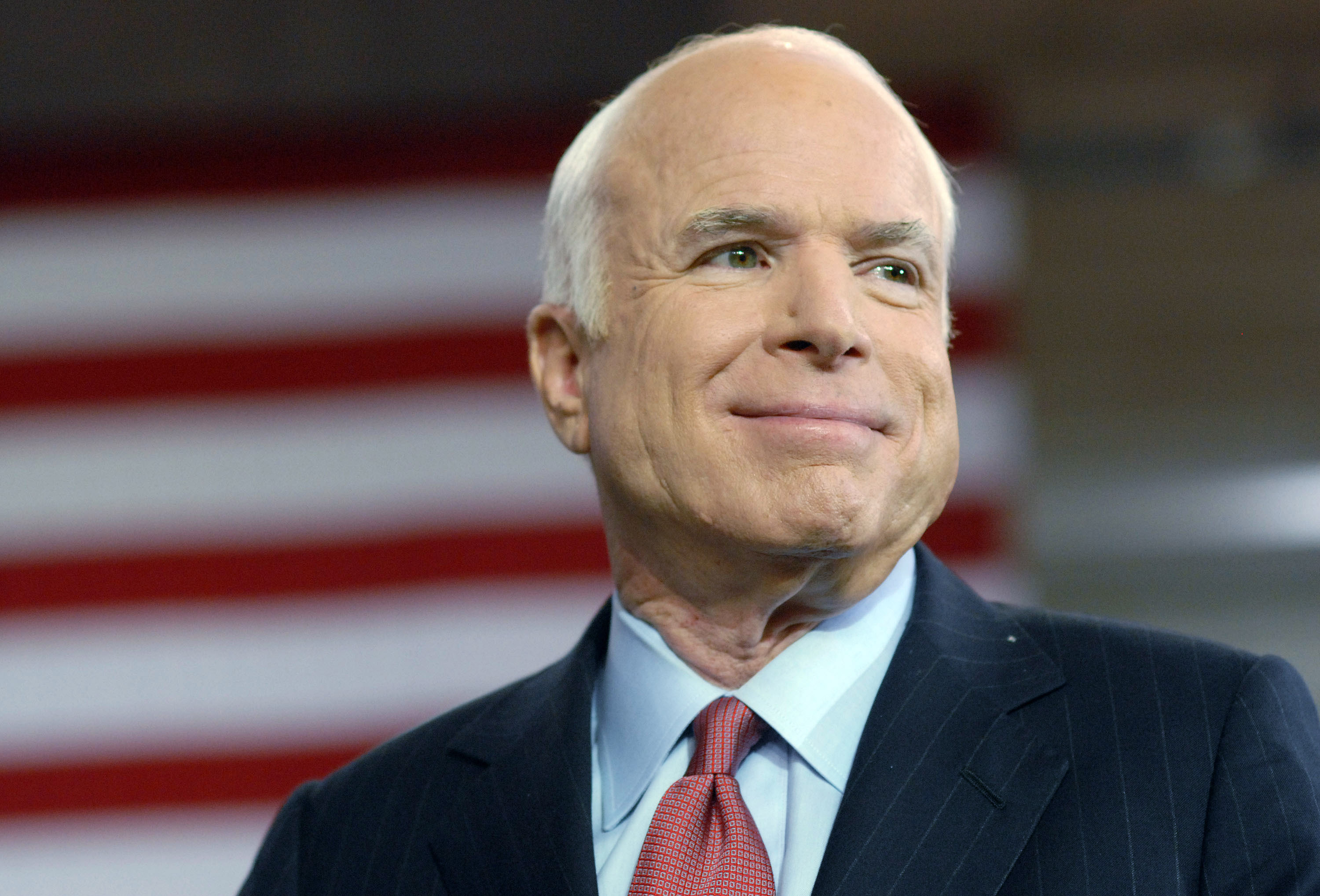 In this file photo, Sen. John McCain (R-AZ) speaks at a town hall meeting in Aug. 12, 2008 in York, Pennsylvania.