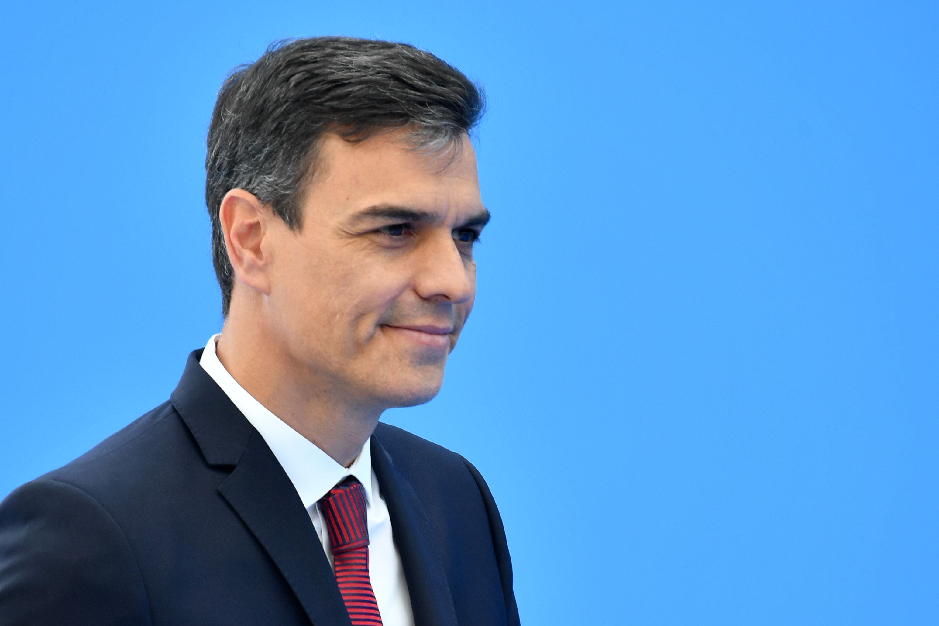 Spain's Prime Minister Pedro Sanchez arrives to attend the NATO summit