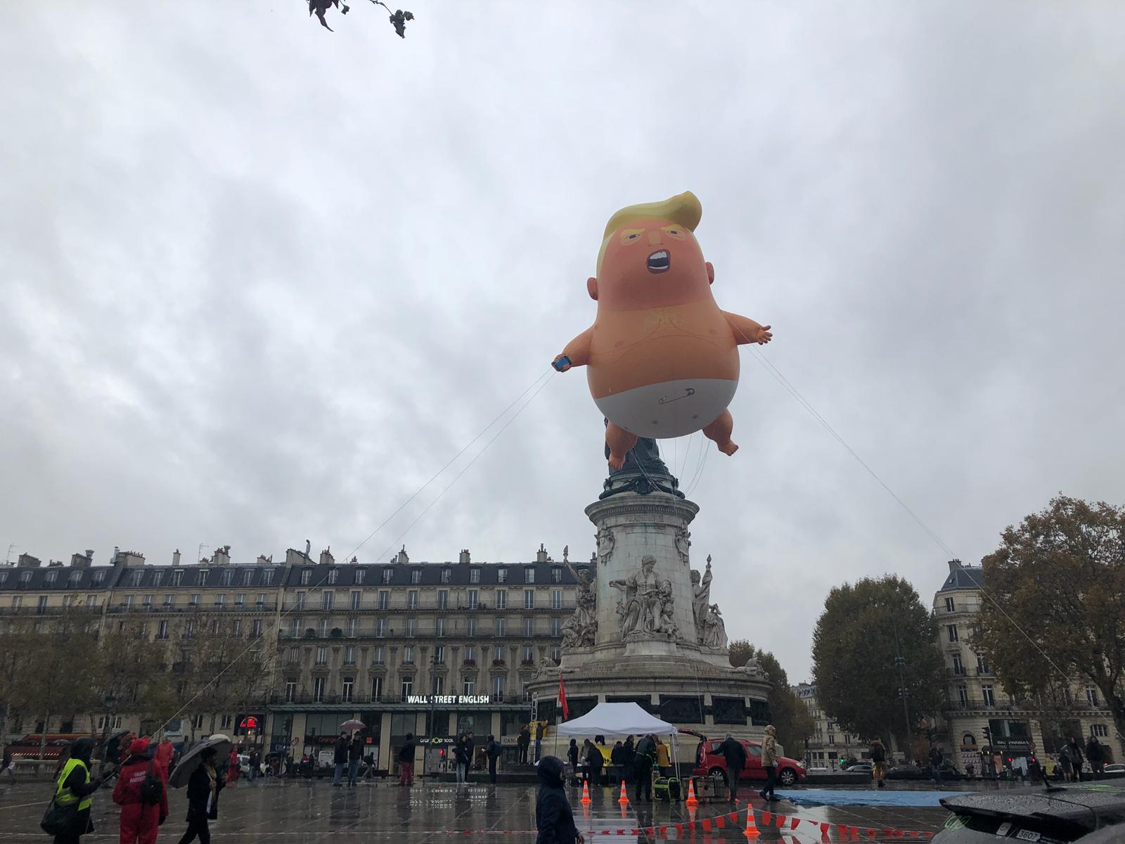 The Trump baby blimp in Paris.