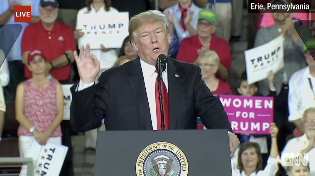 Live President Trump Holds Rally In Pennsylvania