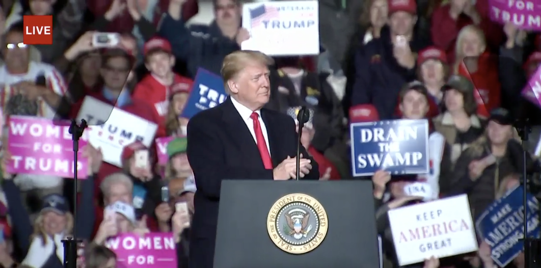 NOW: Trump Takes The Stage At His Rally