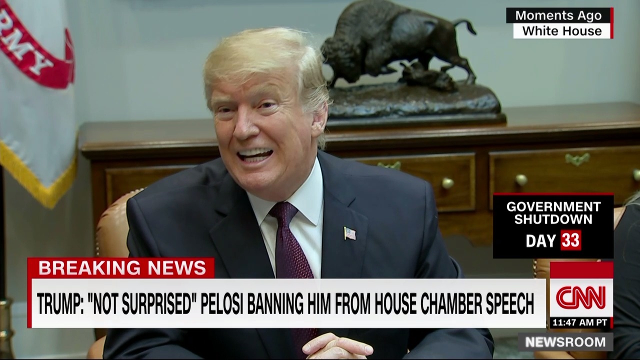 Trump: I'm "not Surprised" Pelosi Banned Me From House Chamber Speech