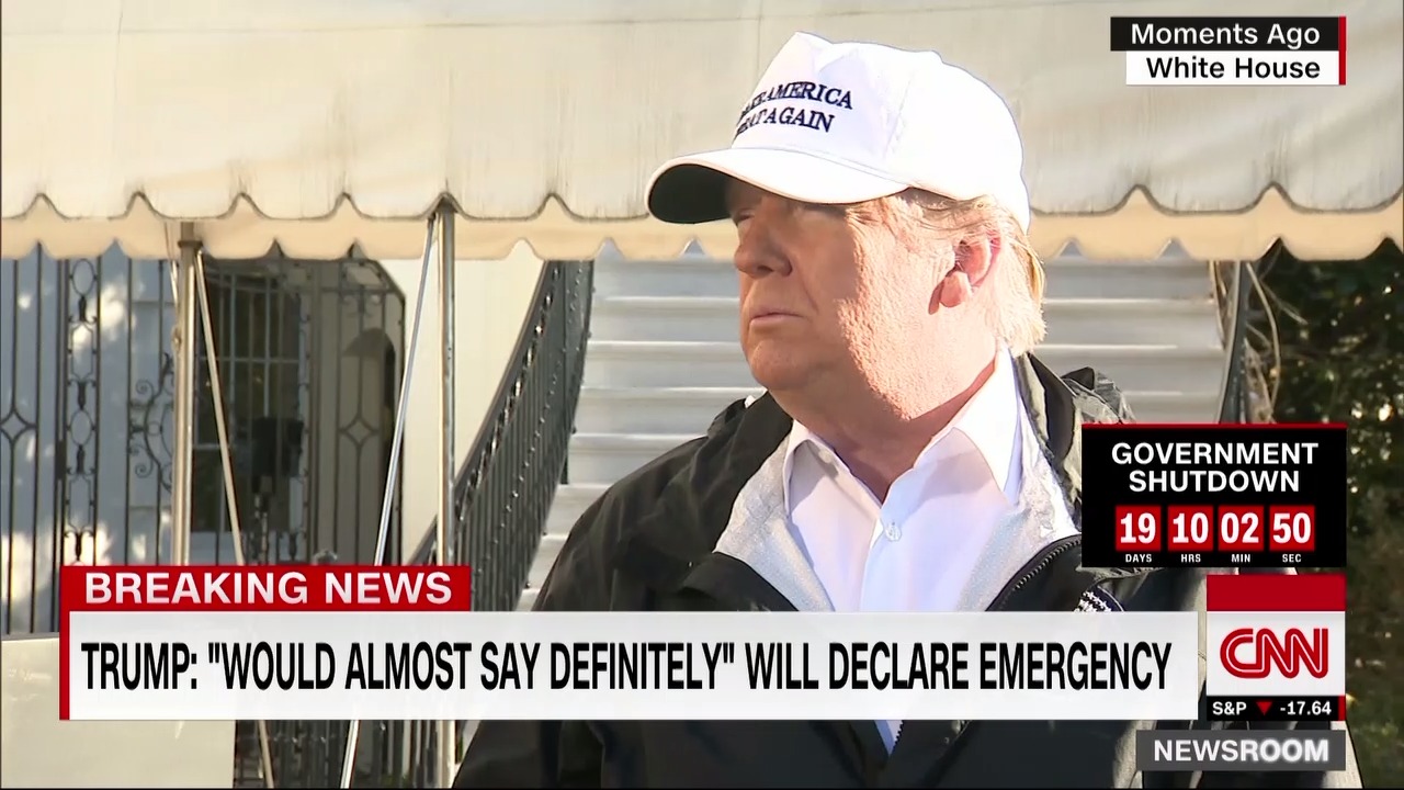 Trump I Will Almost Say Definitely Declare National Emergency 5167