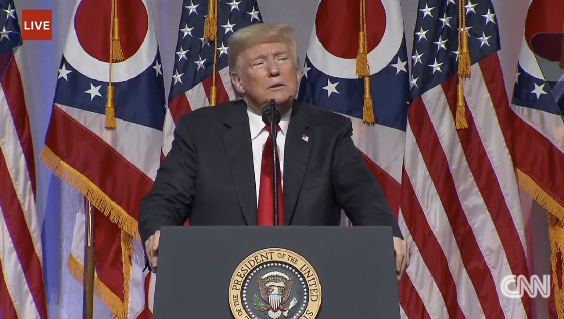 Live: President Trump gives speech in Ohio