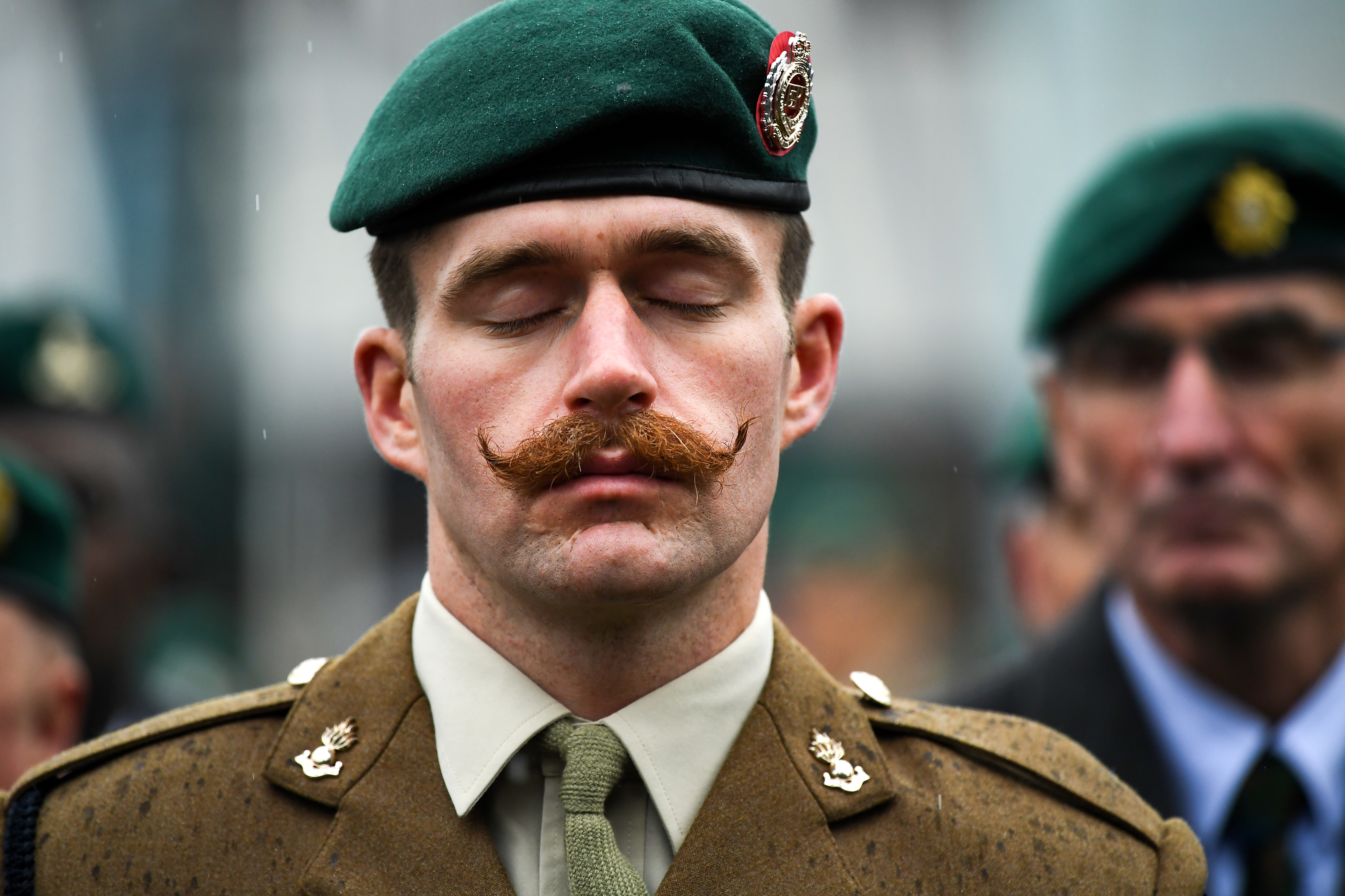 Members of the armed forces gather at Fort William, in northwest Scotland, to honor those who fought in WWI. 