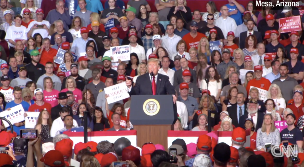 Live President Trump holds a rally in Arizona