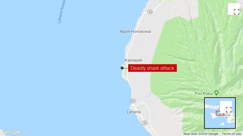 Map Of Maui Shark Attacks